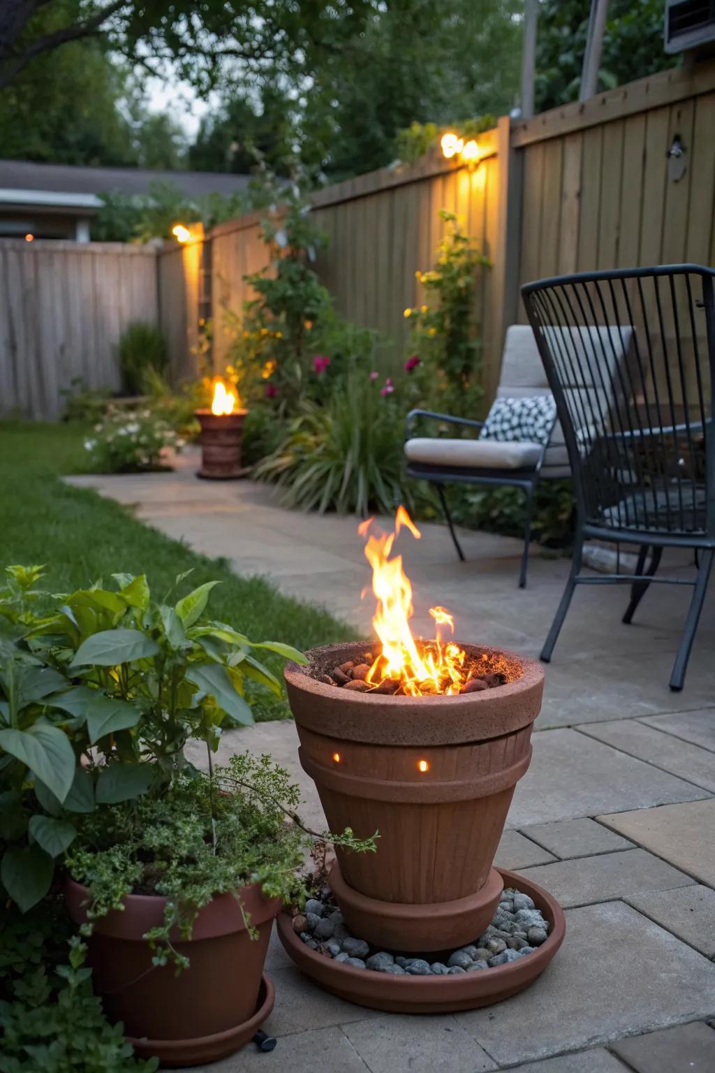 Compact and creative mini fire pit idea