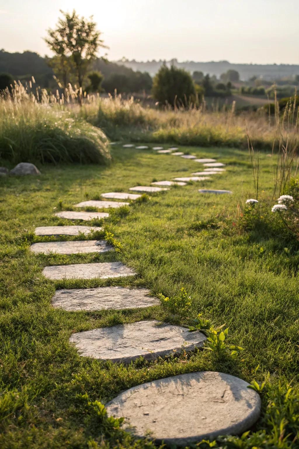 Stepping stones provide a practical and stylish solution.