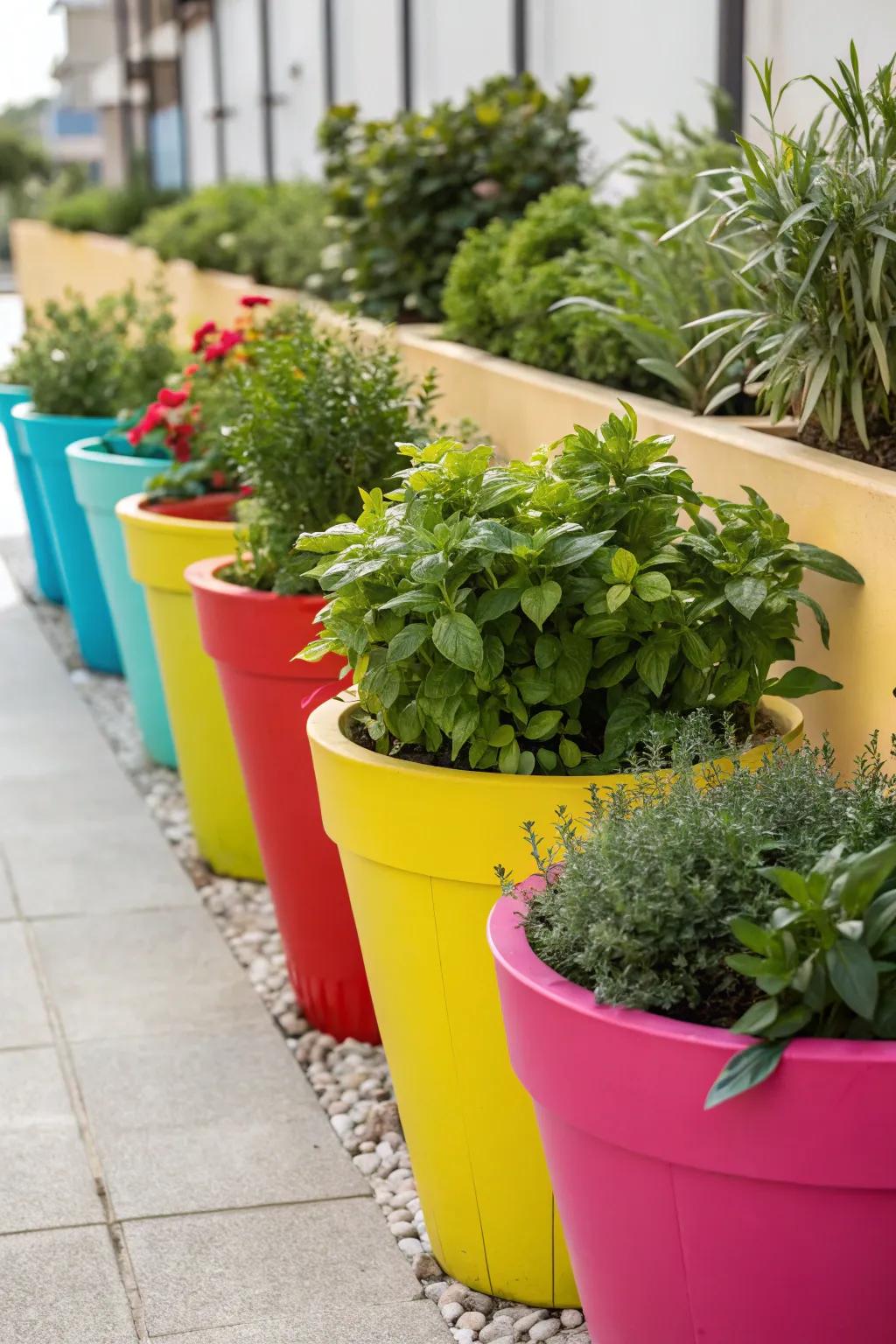 Add versatility with colorful container gardening.