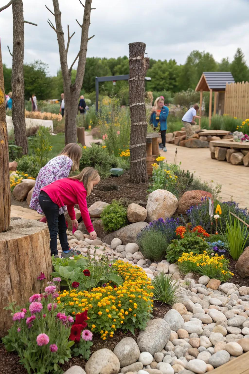A sensory garden offers a rich tapestry of experiences for children.