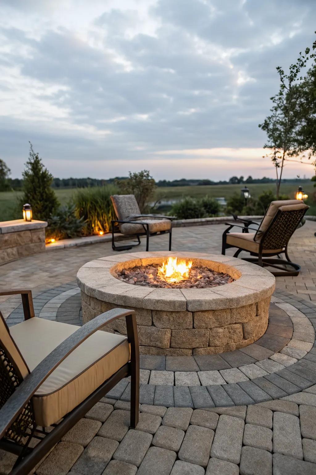 Pavers create a tidy and stylish look for fire pit areas.