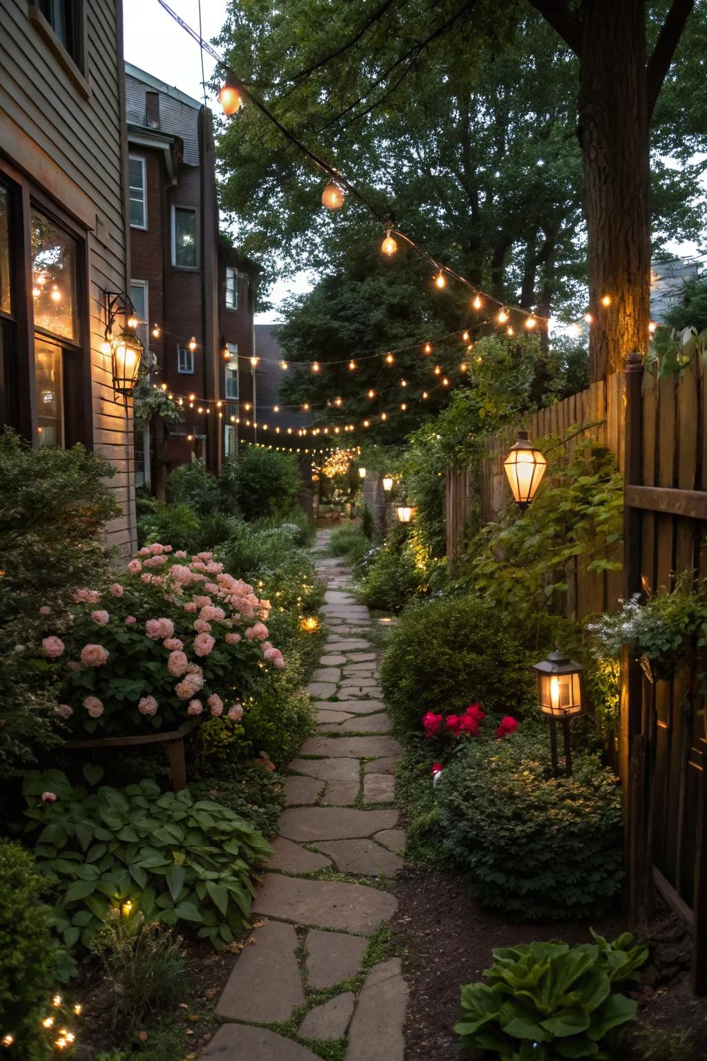 Illuminate your garden with enchanting lights.