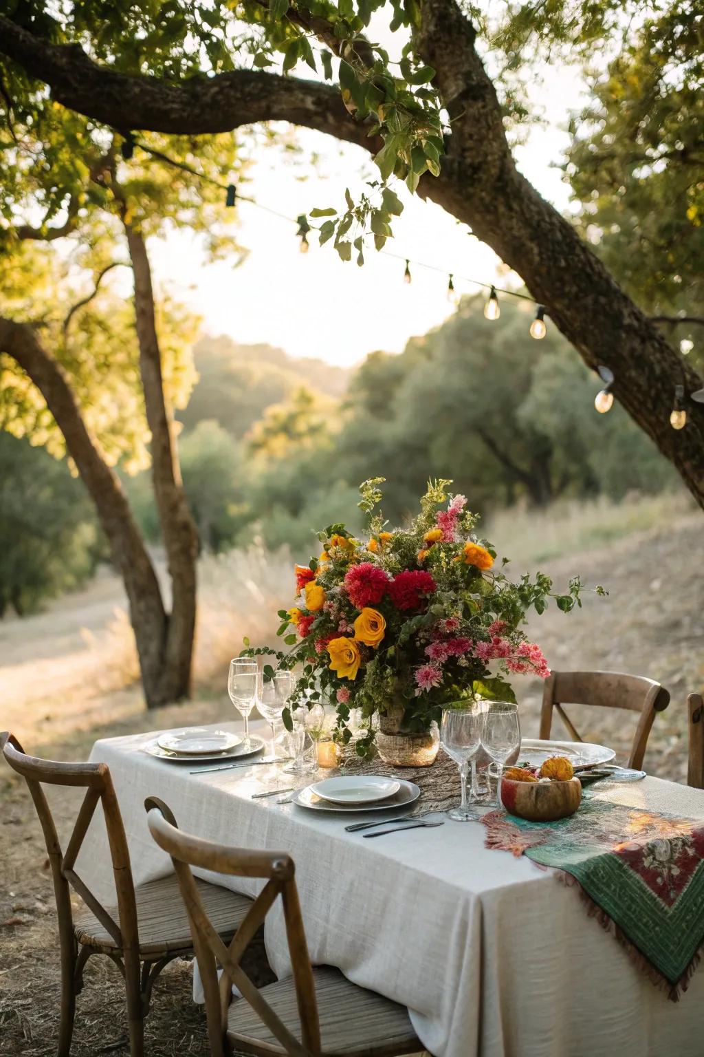Add color and life with beautiful floral centerpieces.