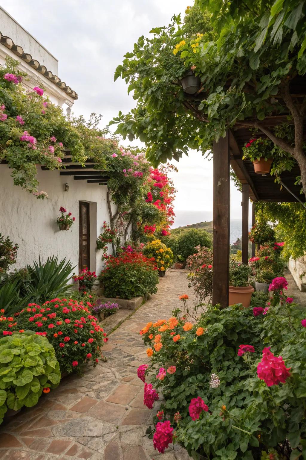 A floral explosion adds life and vibrancy.