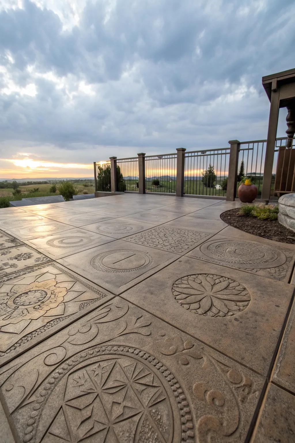 Textured concrete brings unique character to your deck.