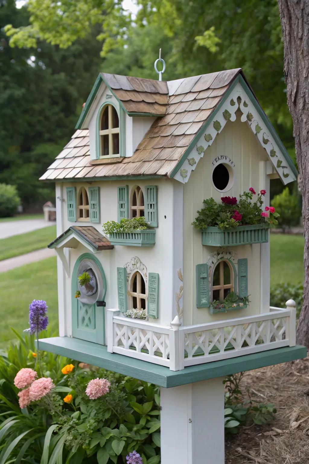 Cozy charm: Cottage-style birdhouse