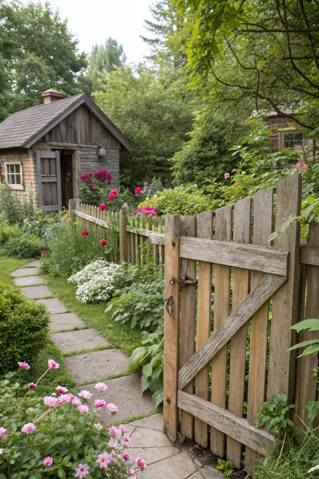 Pallets bring rustic appeal to your privacy fence.