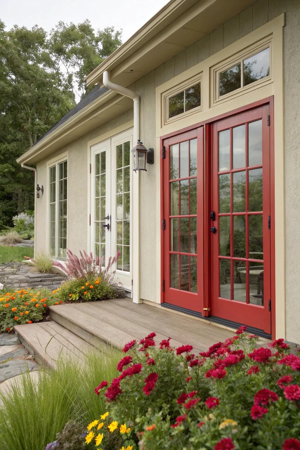 Vibrant door frames that make a striking statement.