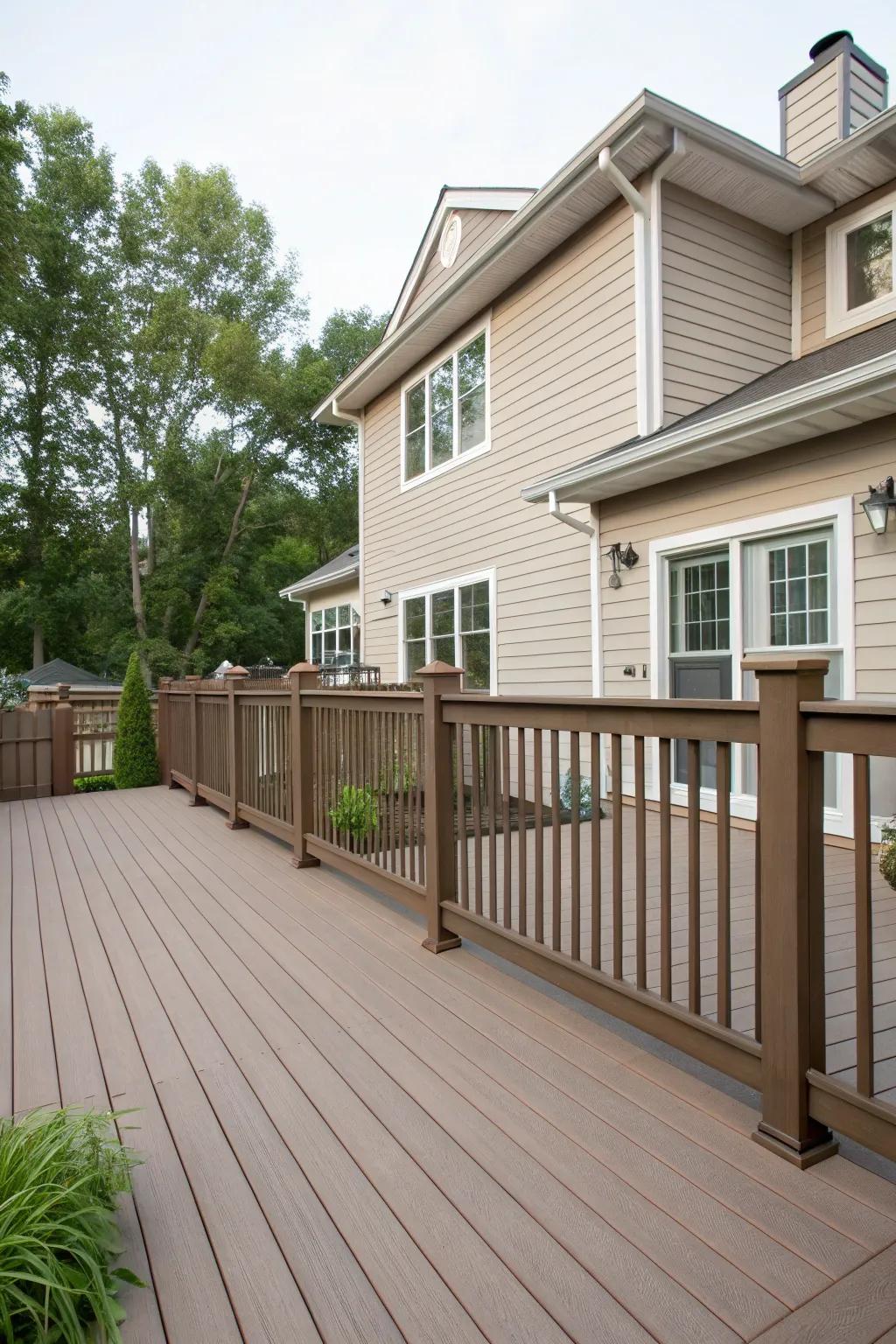 A cohesive design between the fence and home exterior enhances overall aesthetics.