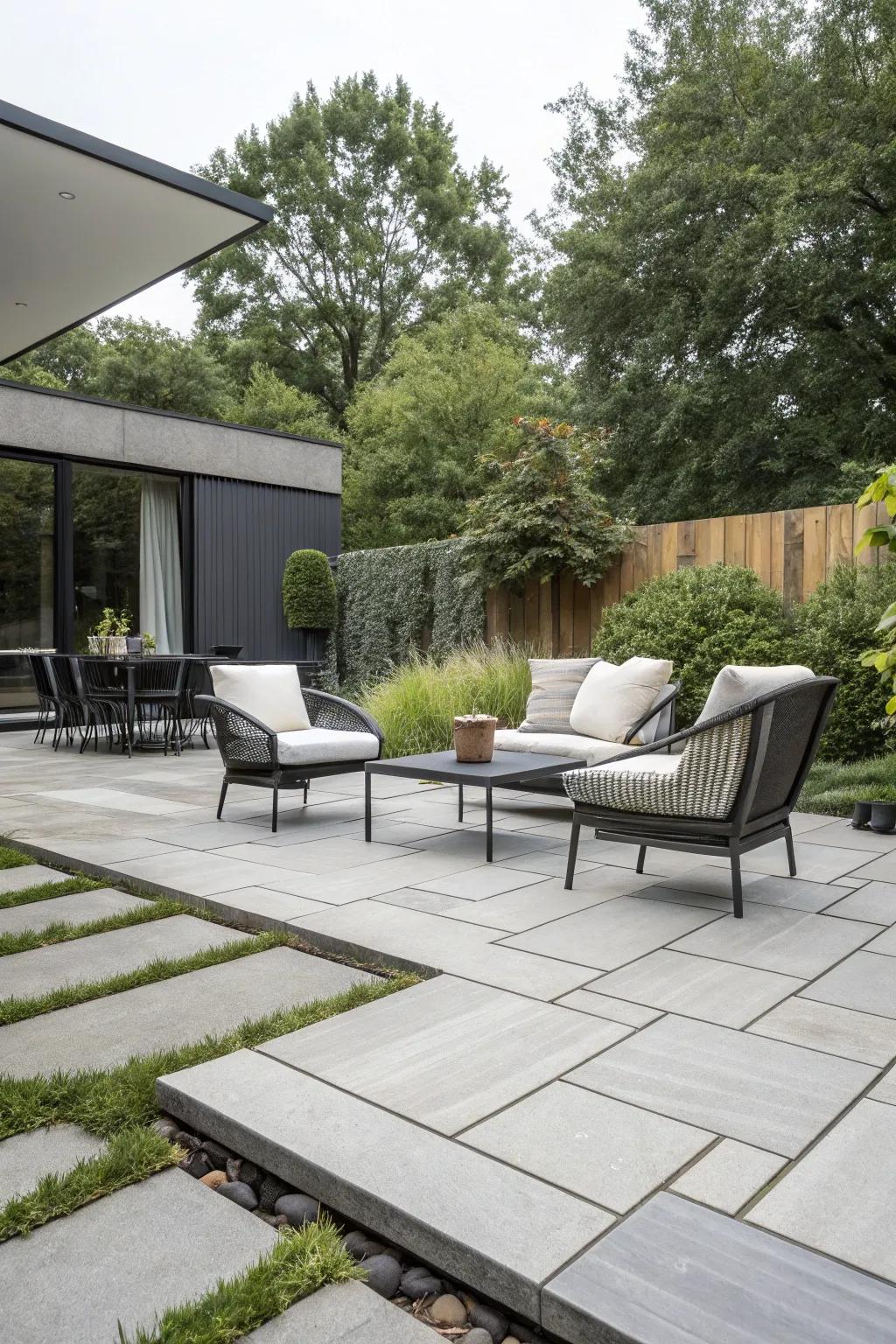 Stone pavers bring a natural elegance to your deck.