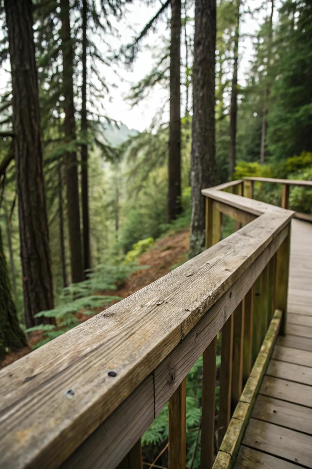 Rustic branch top board offering an organic, natural touch.