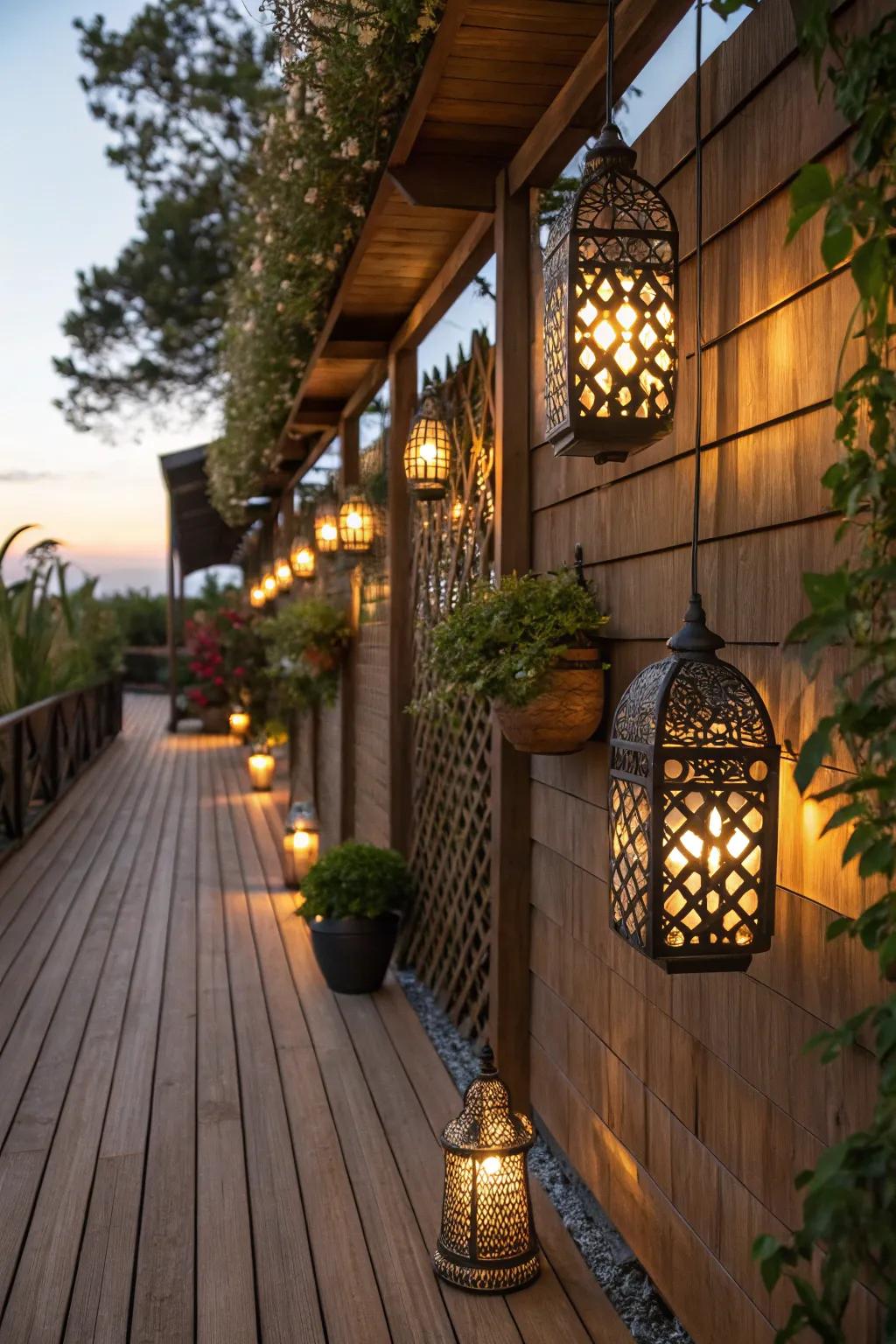 Lanterns add a warm and inviting glow to your evenings.