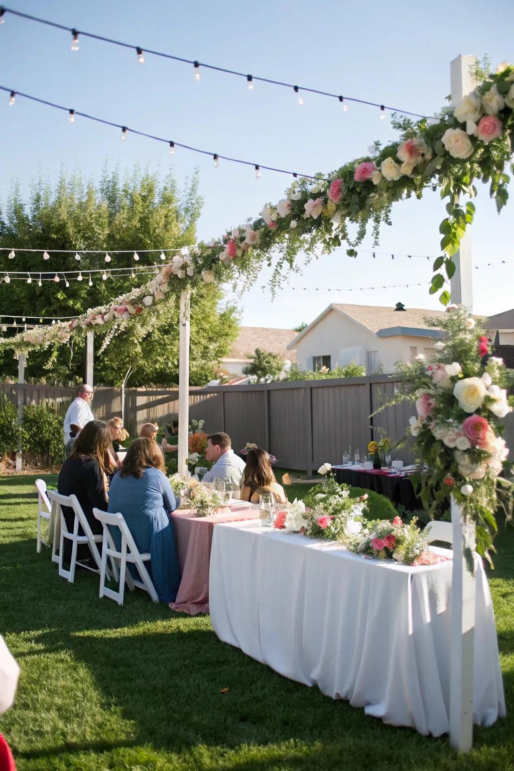 DIY floral garlands add a personalized touch to your wedding decor.