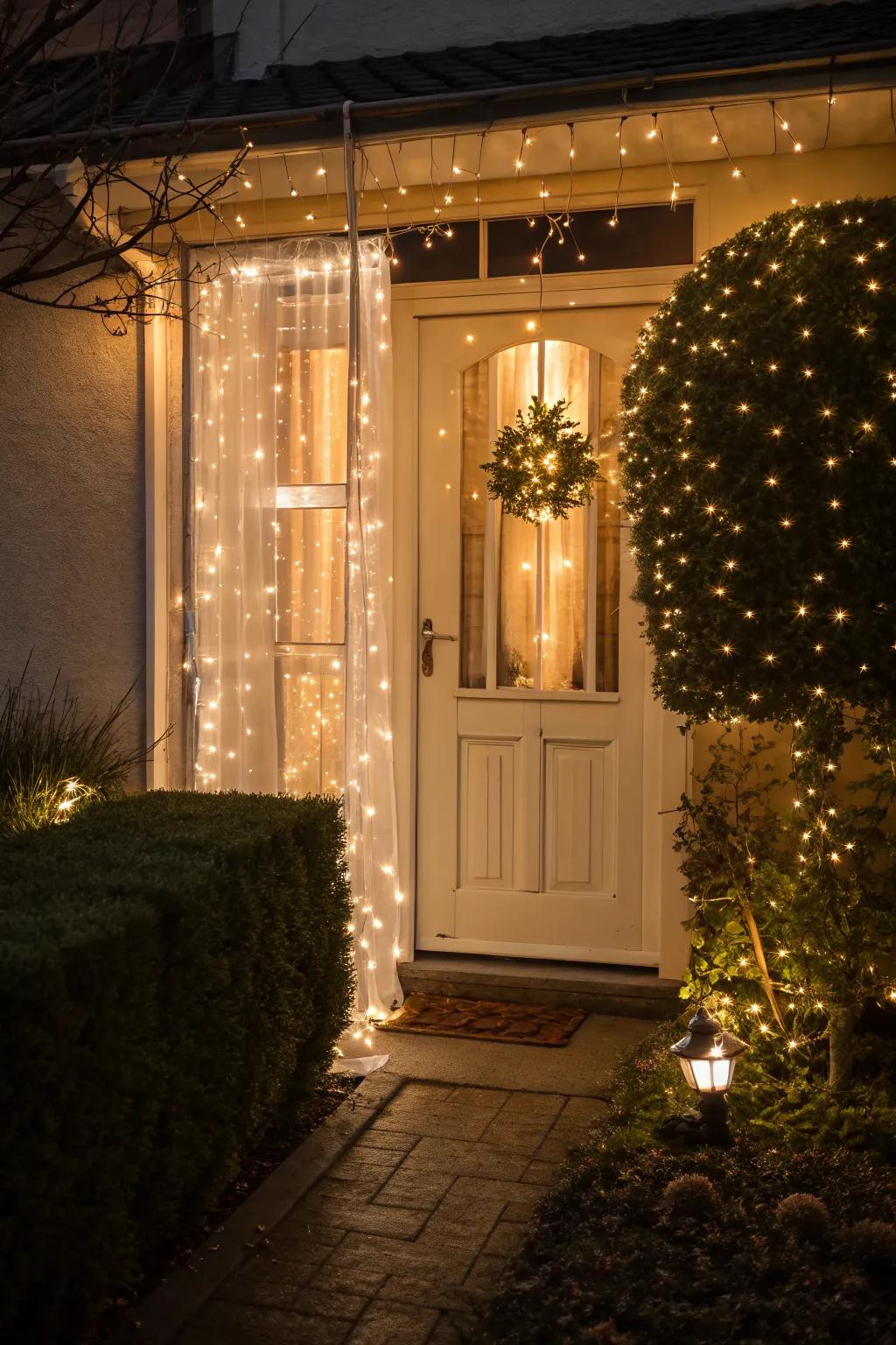 A fairy light curtain for a magical holiday glow.