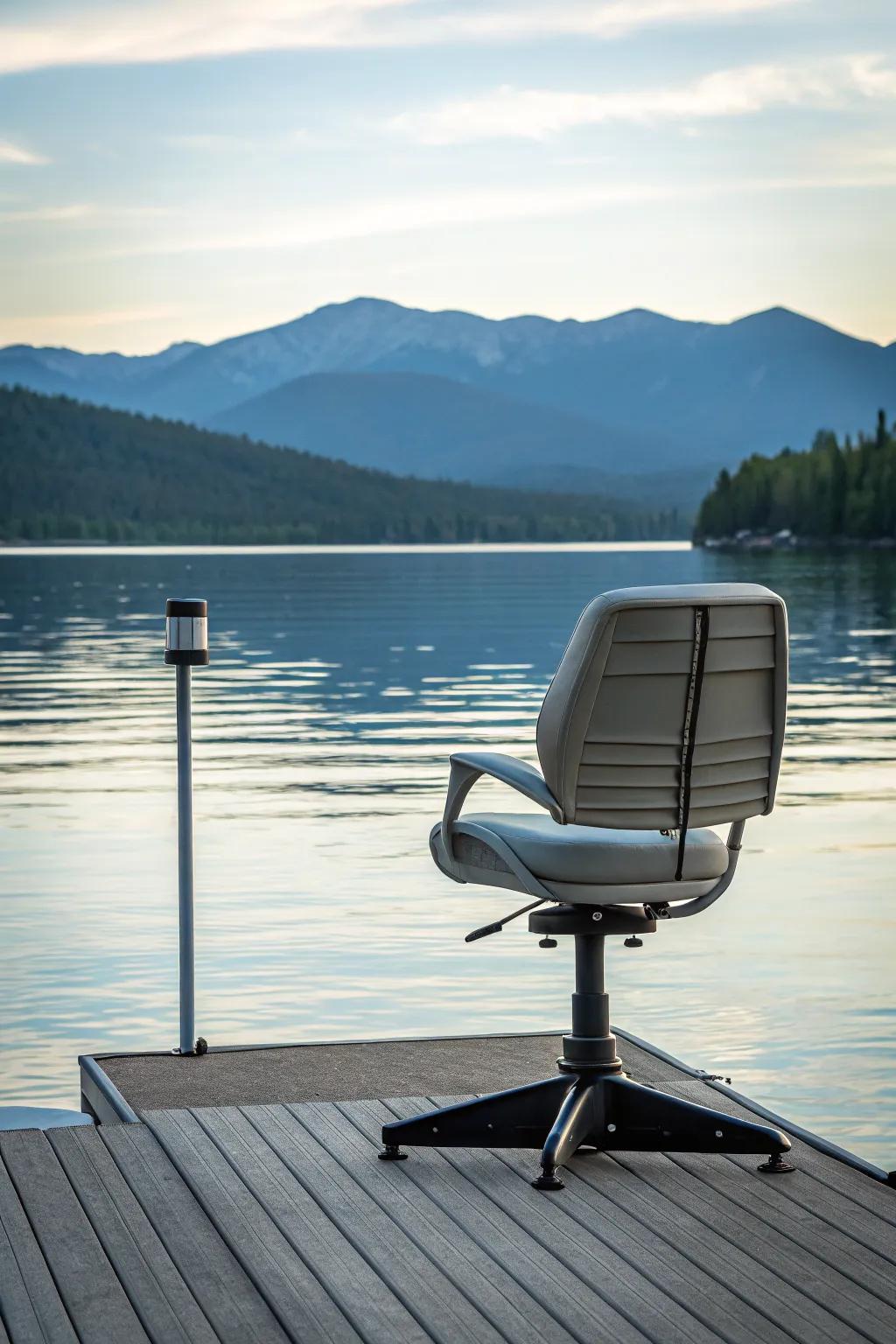Swivel chairs offer flexibility and fun with full-circle views.
