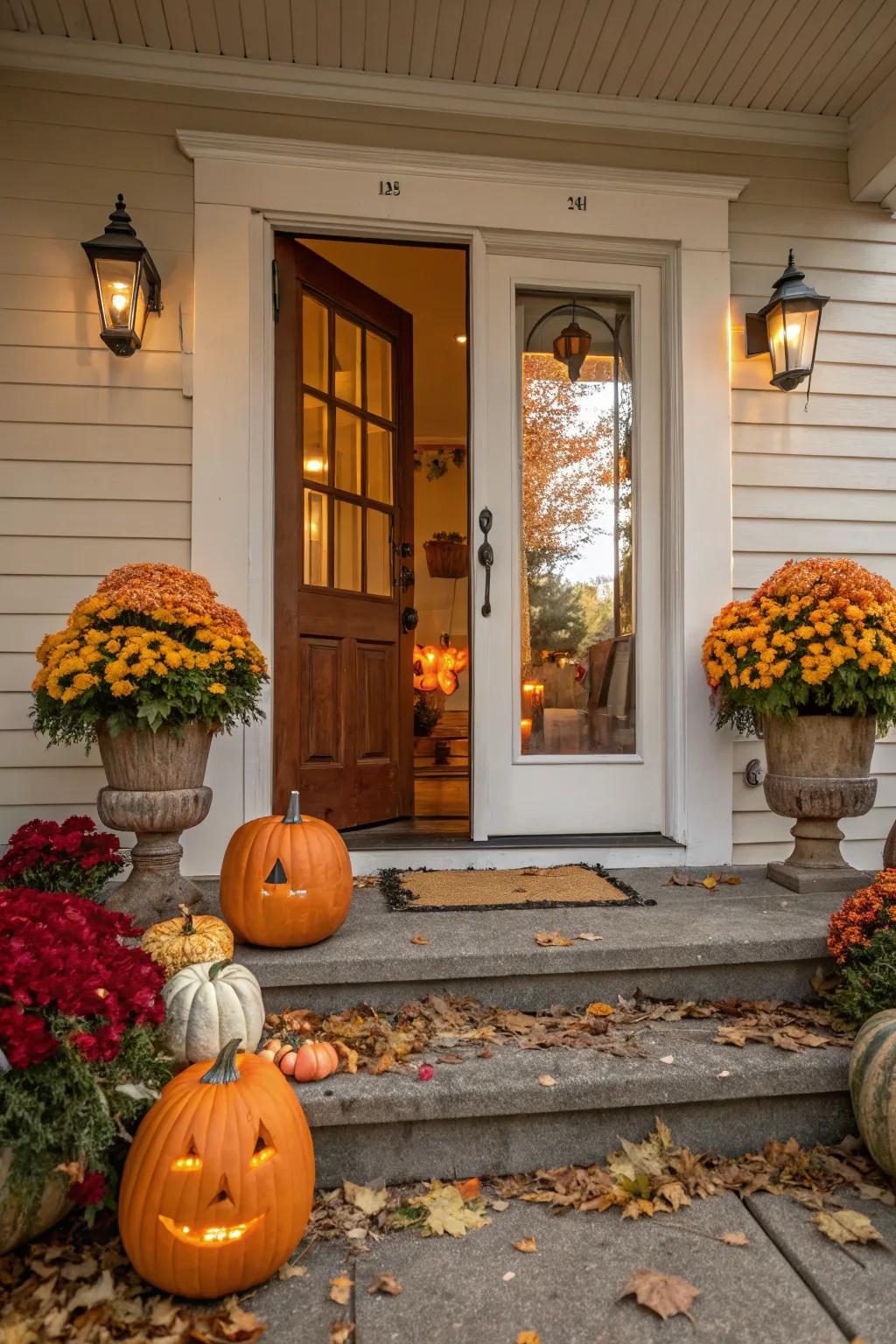 Seasonal decor adds a festive charm.