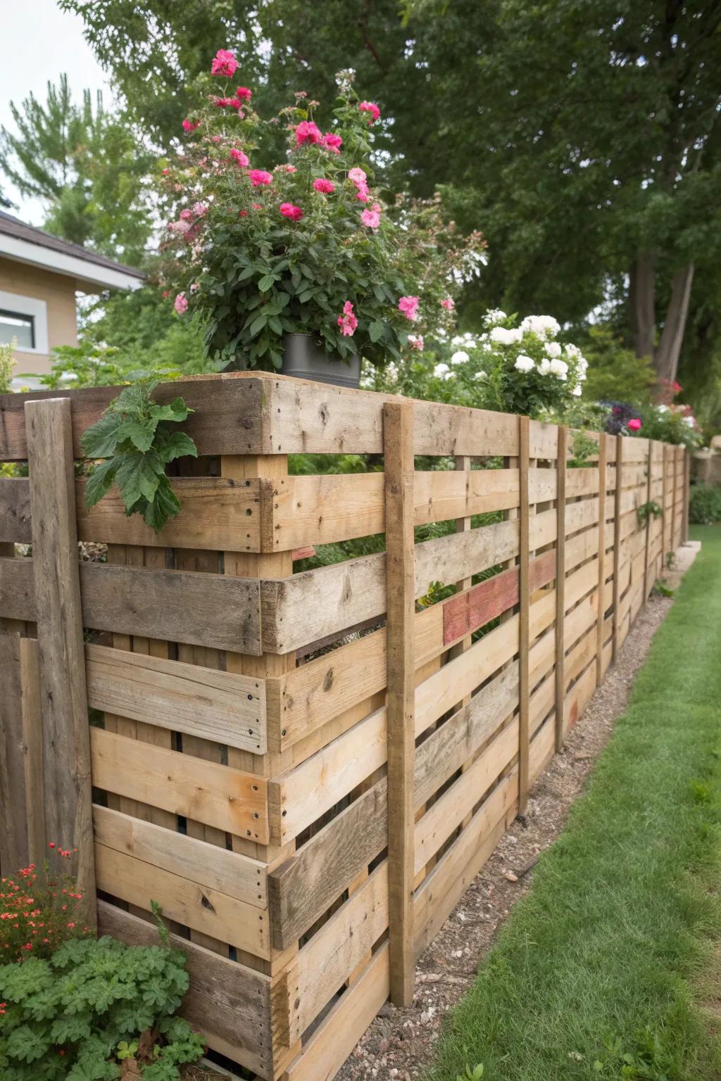 Create a stylish fence on a budget with reclaimed wood.