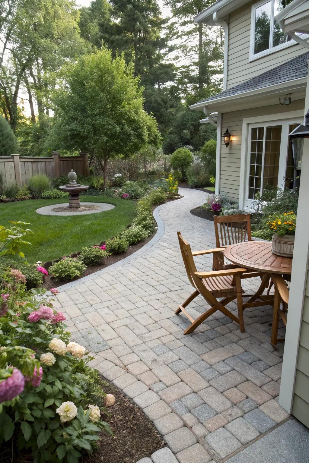 Backyard access driveways make moving equipment a breeze.