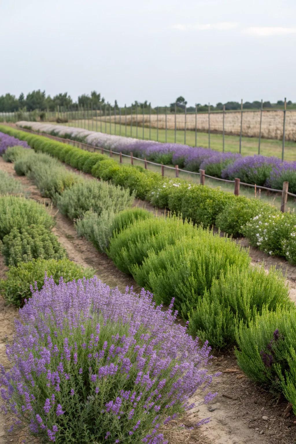Lavender and rosemary are perfect for a low-maintenance, fragrant garden.