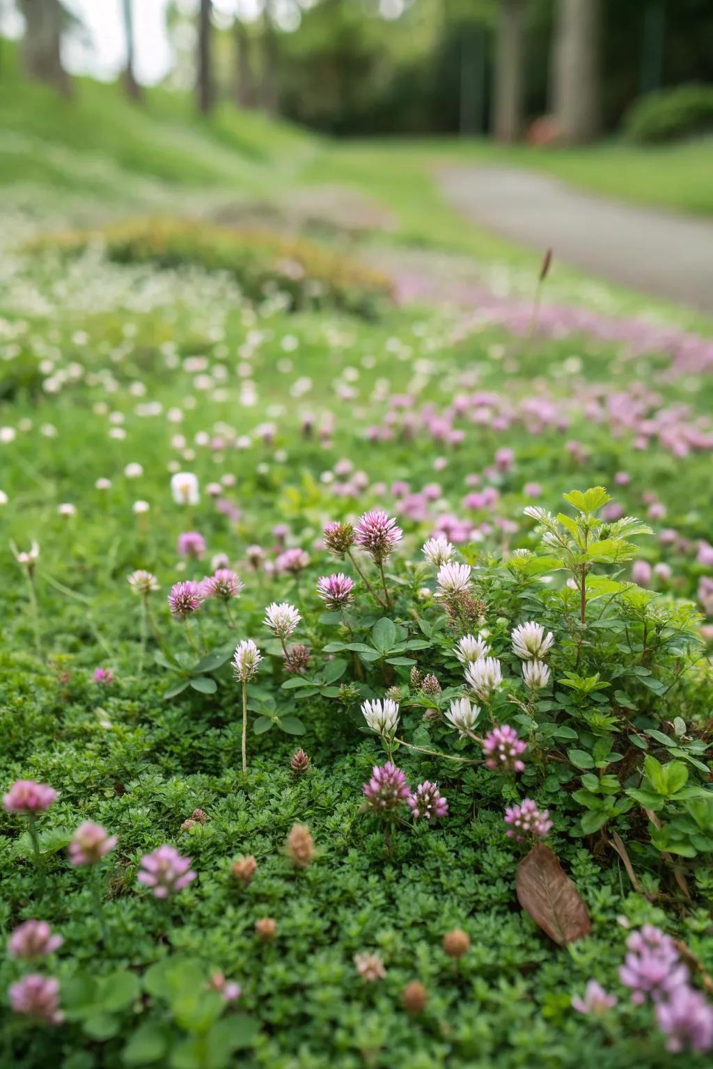Ground covers create a lush, maintenance-free landscape.