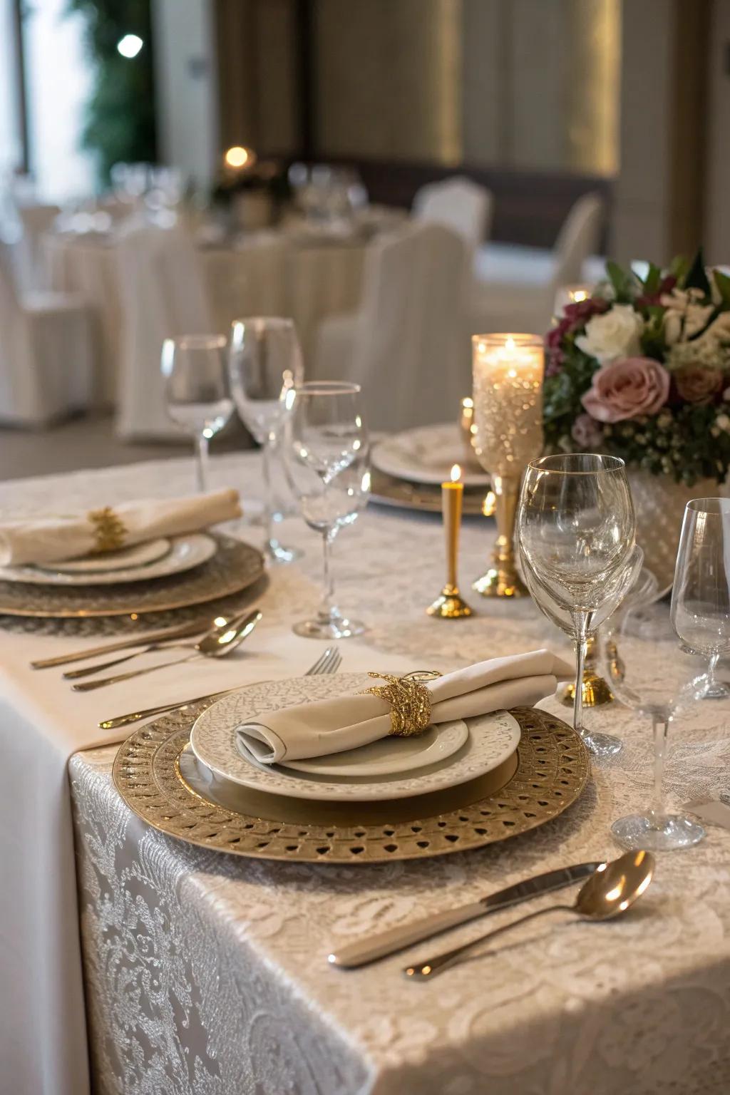 Chic table decor sets the stage for an elegant meal.
