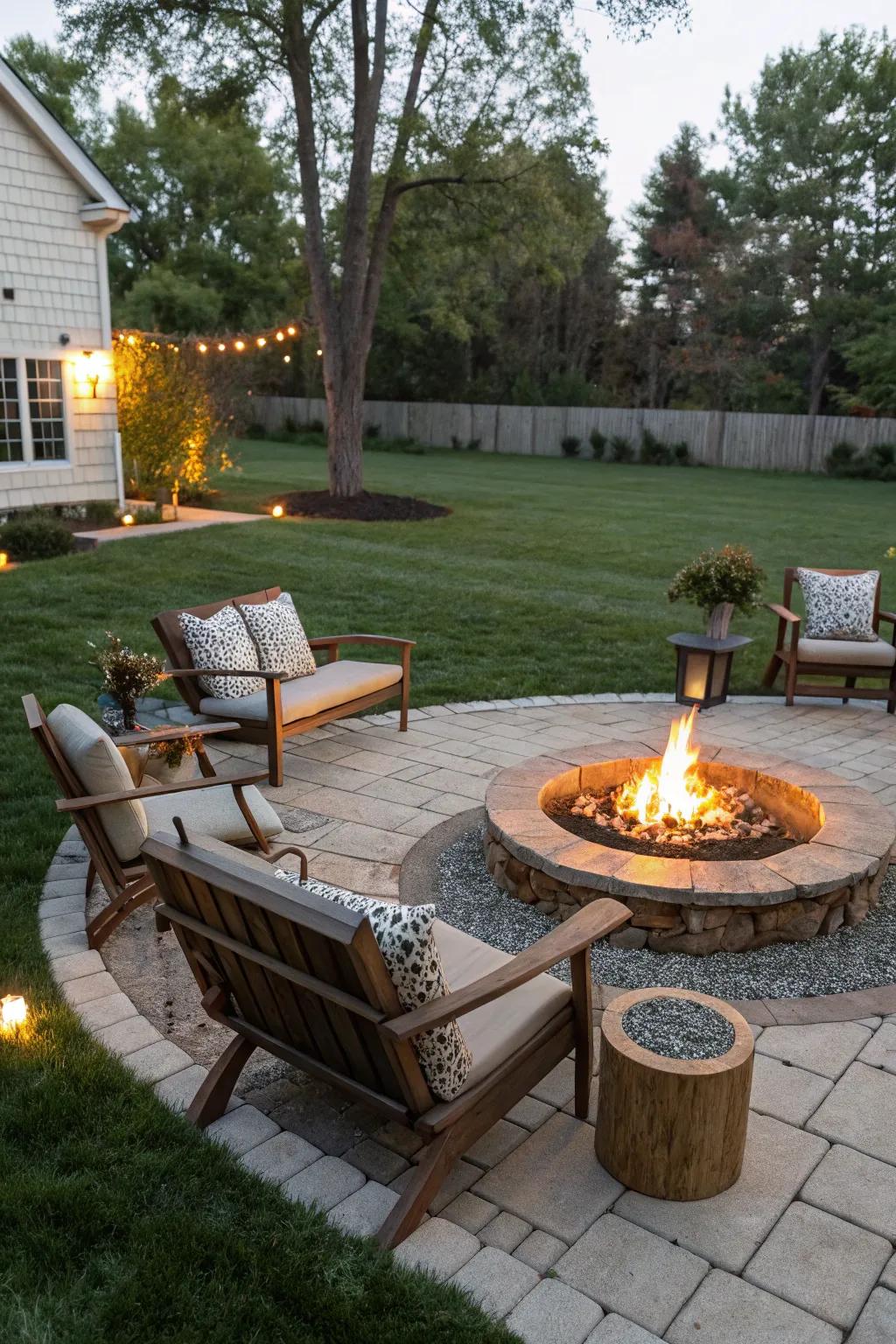 Gather around a cozy fire pit under the stars.