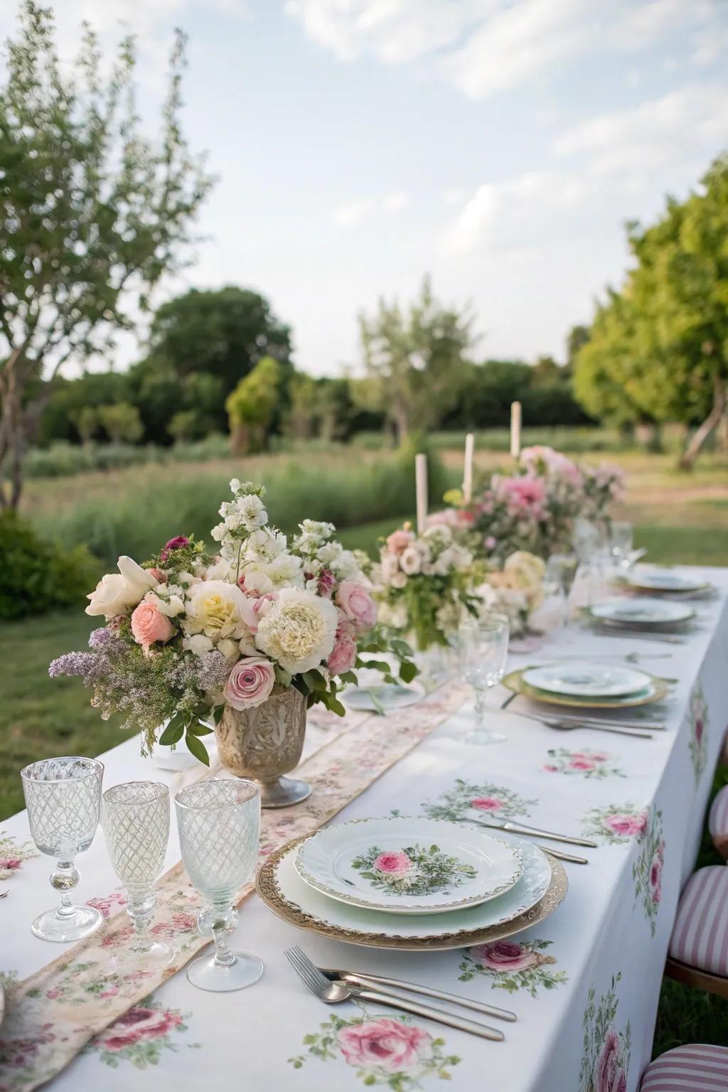 Whimsical table settings create a delightful dining experience.