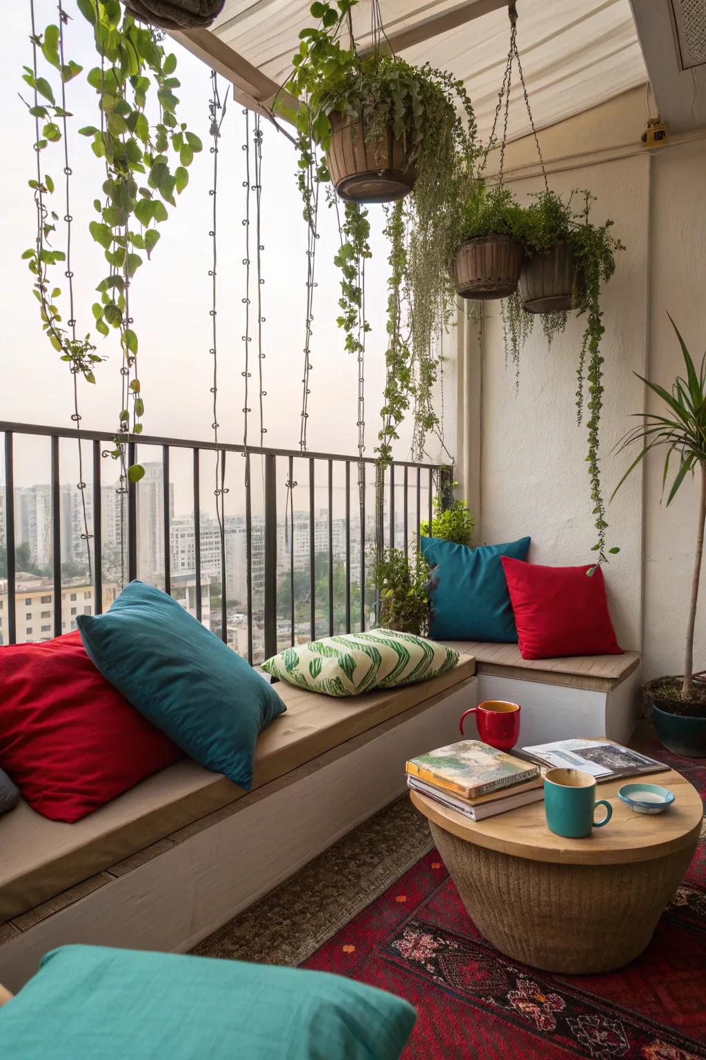 A bohemian haven for relaxation.