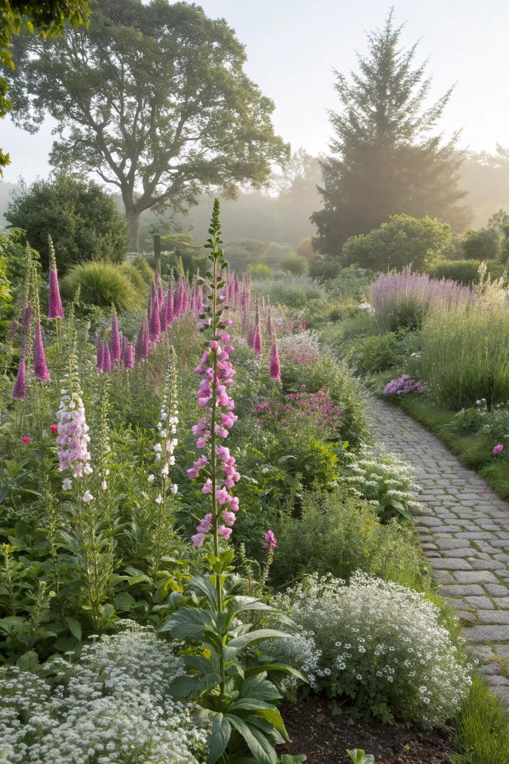 A harmonious blend of heights and textures for a full, lush garden.