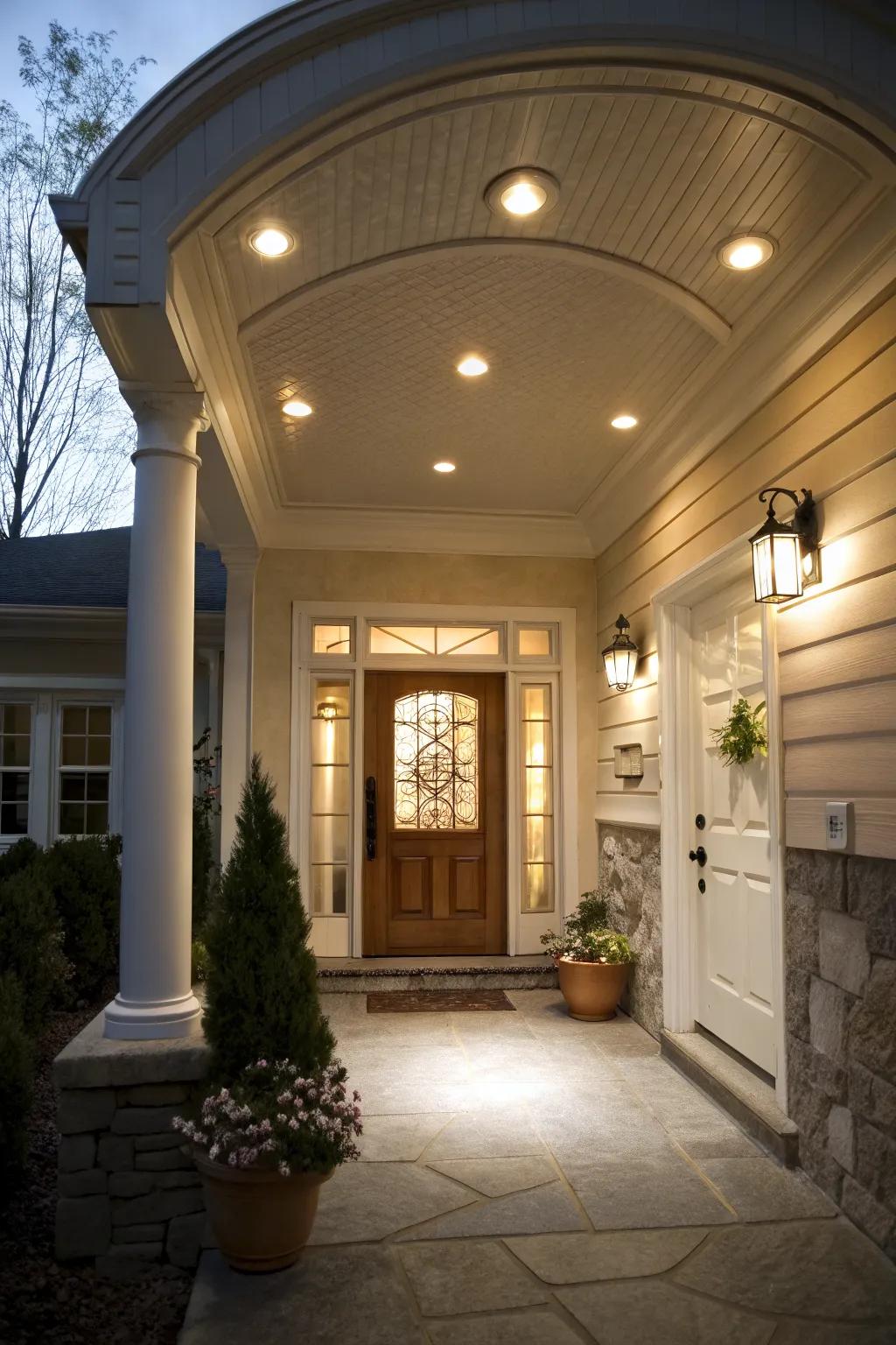 Achieve a modern look with discreet recessed lighting.