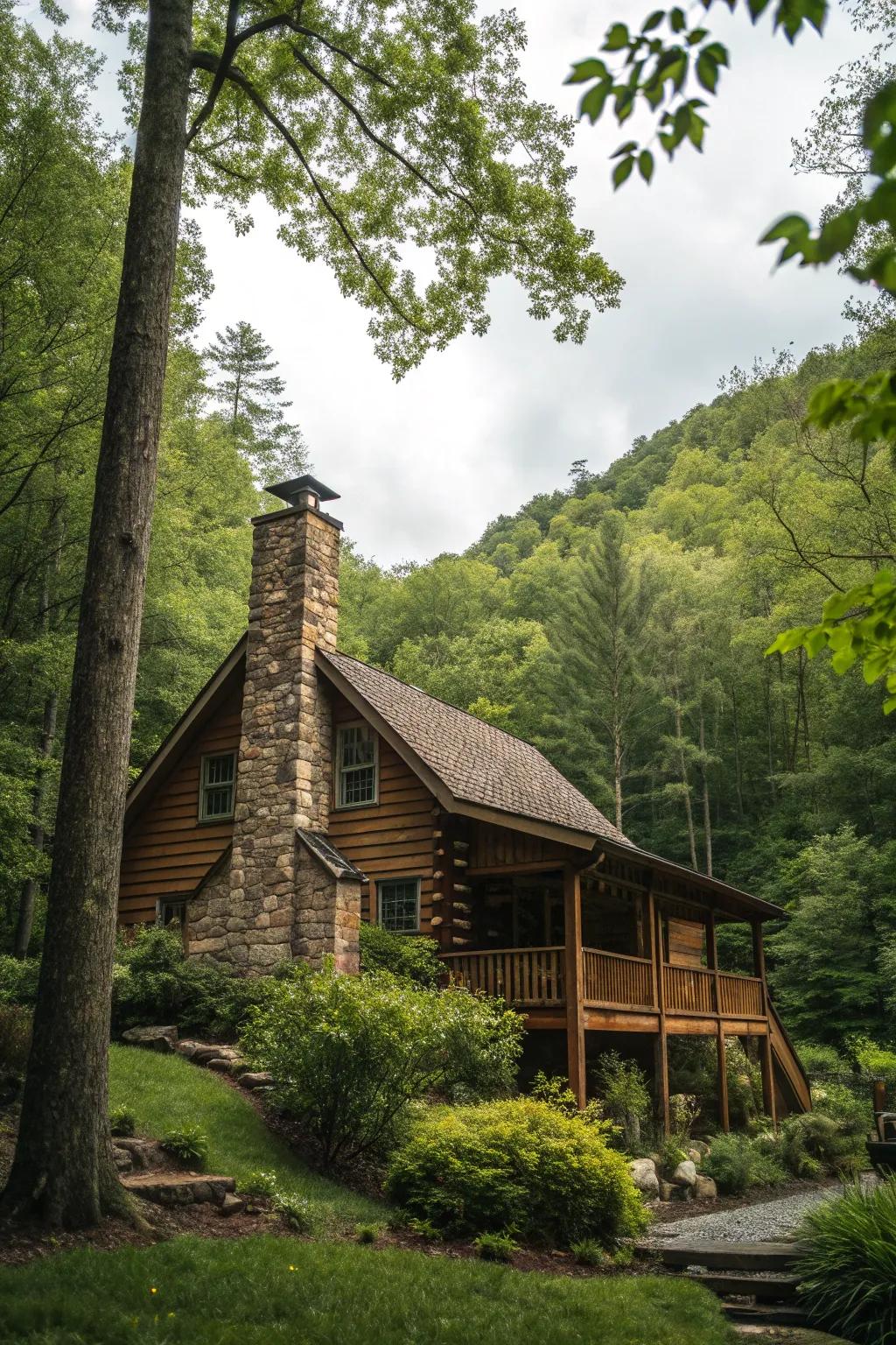 Wood siding adds warmth and a cozy feel to your chimney.