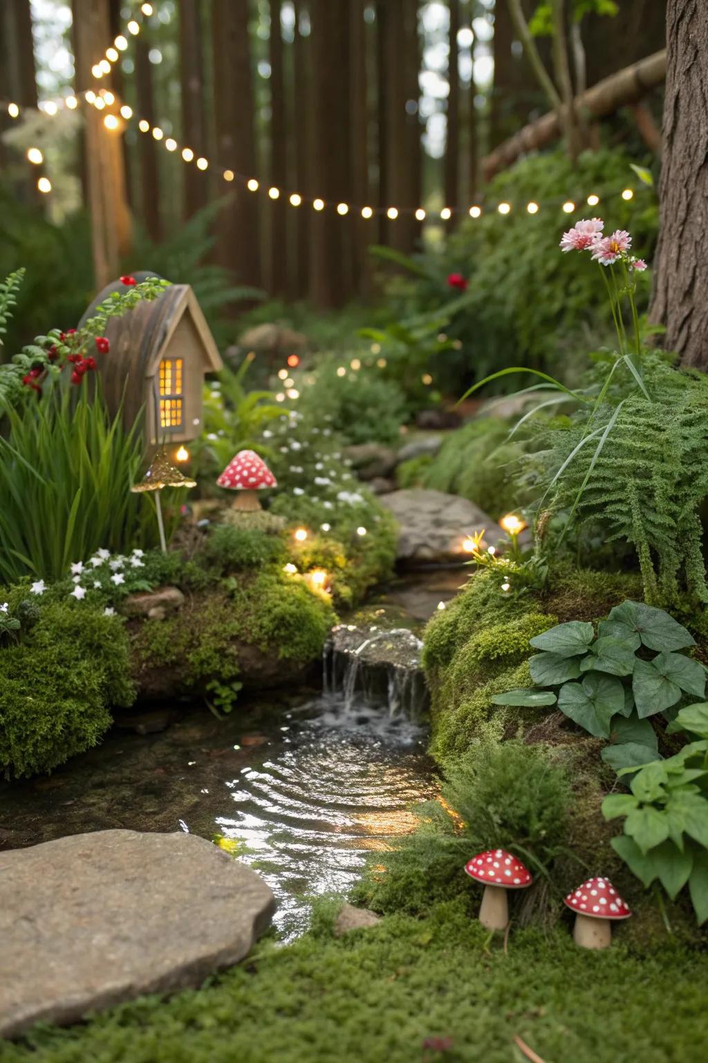 Add tranquility with a miniature water feature.