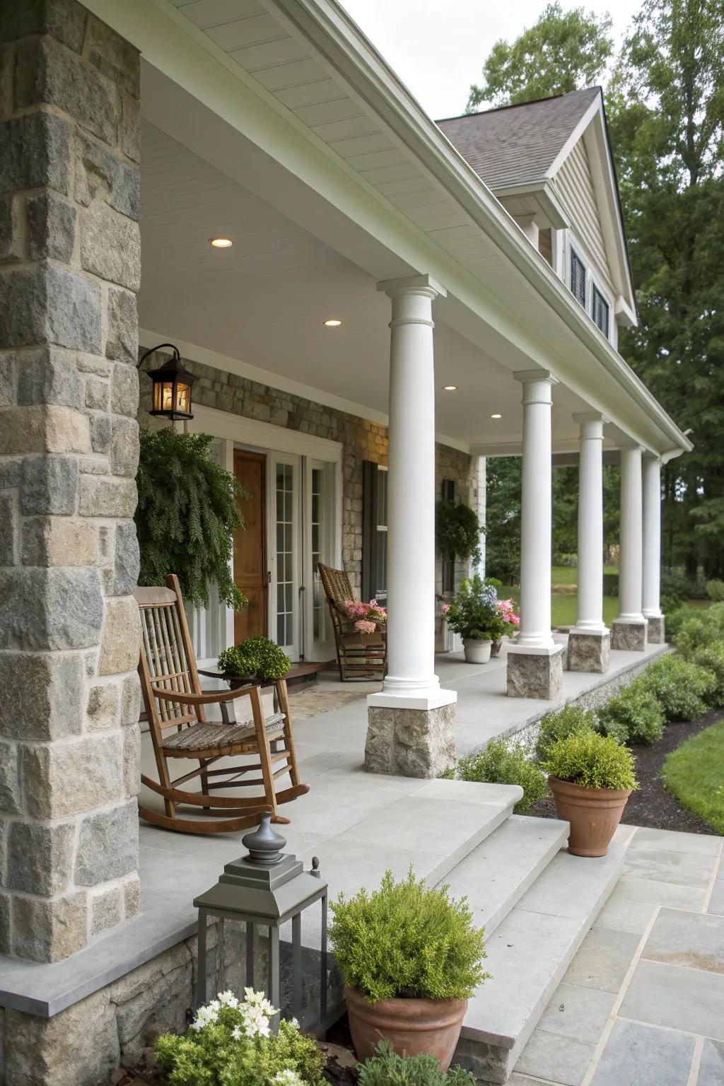 Symmetry brings balance and beauty to porch design.