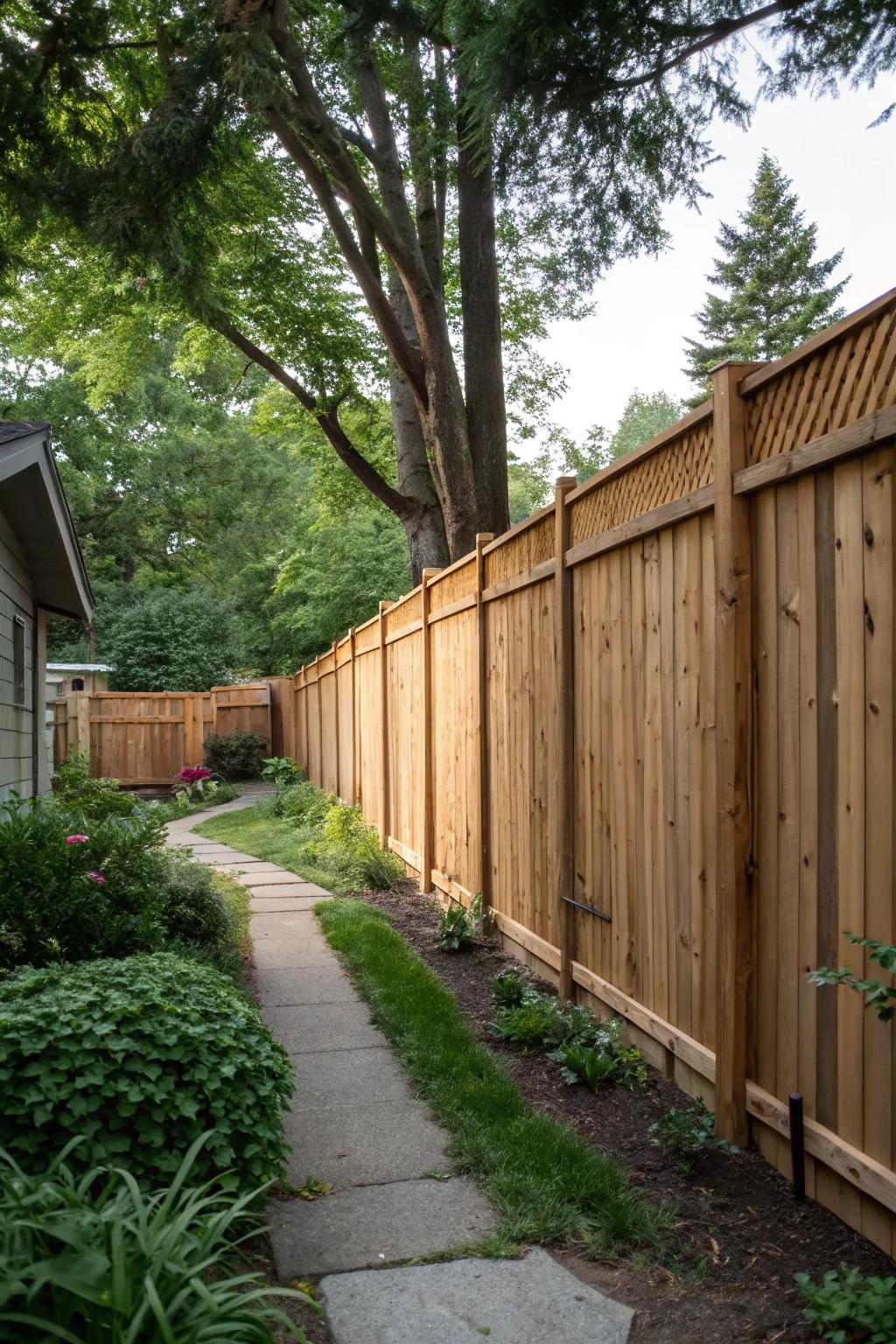 High fences create a private sanctuary within your own yard.