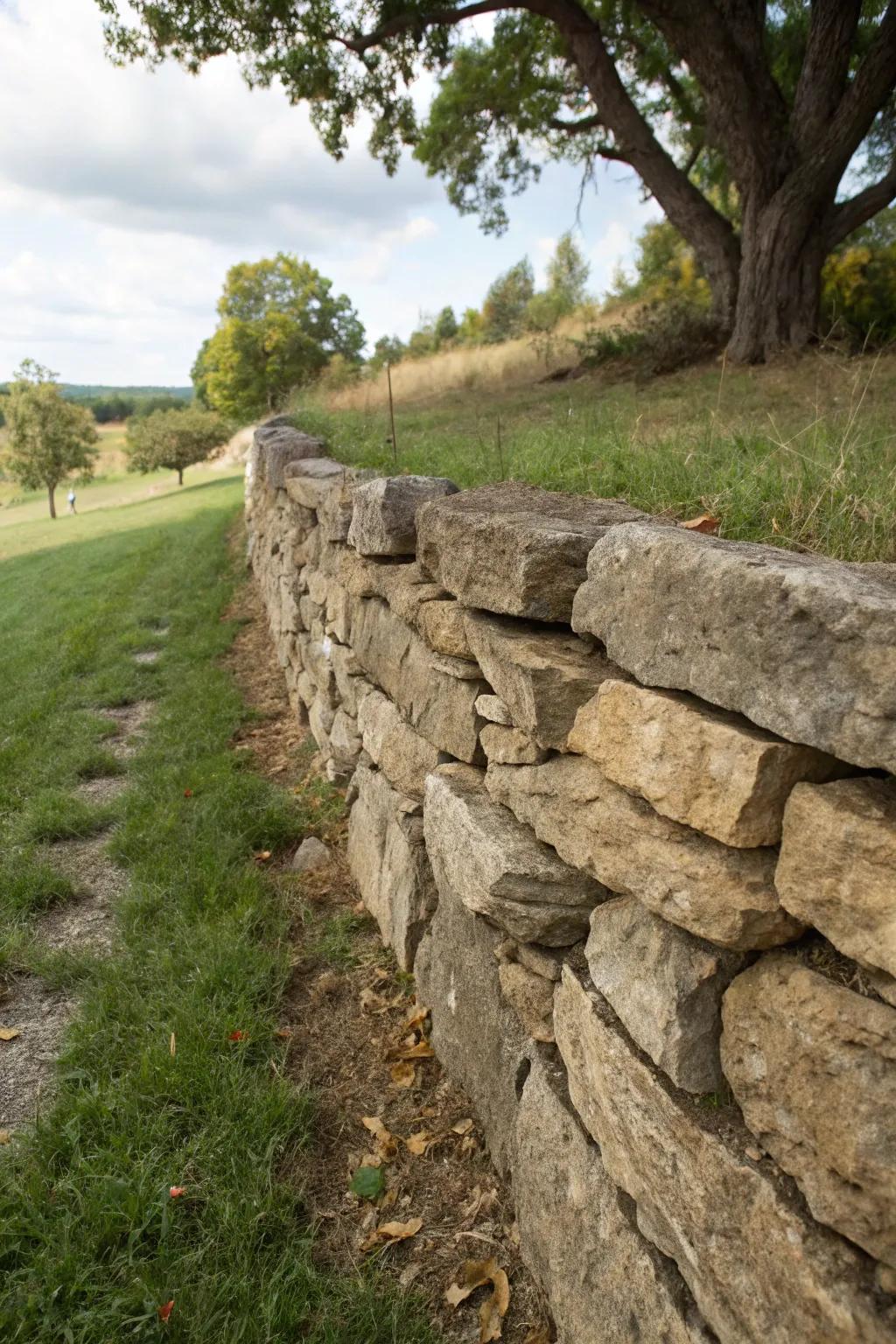 The elegance of dry-stacked stone walls.