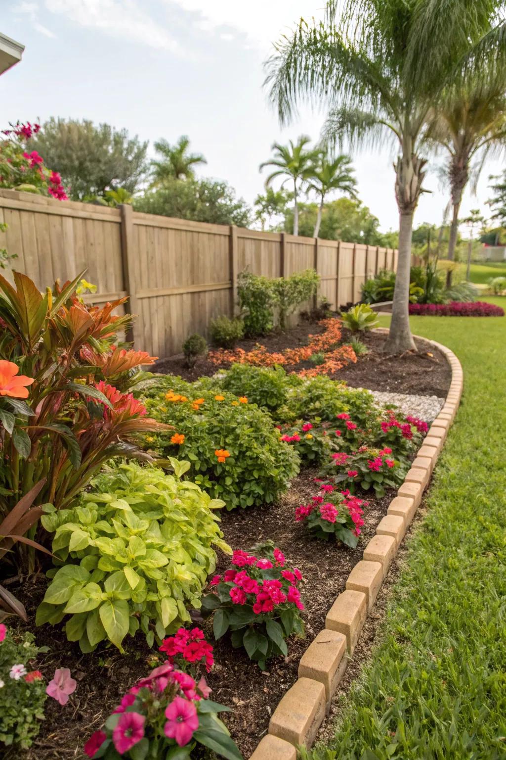 Mulched beds keep your garden neat and help conserve moisture.