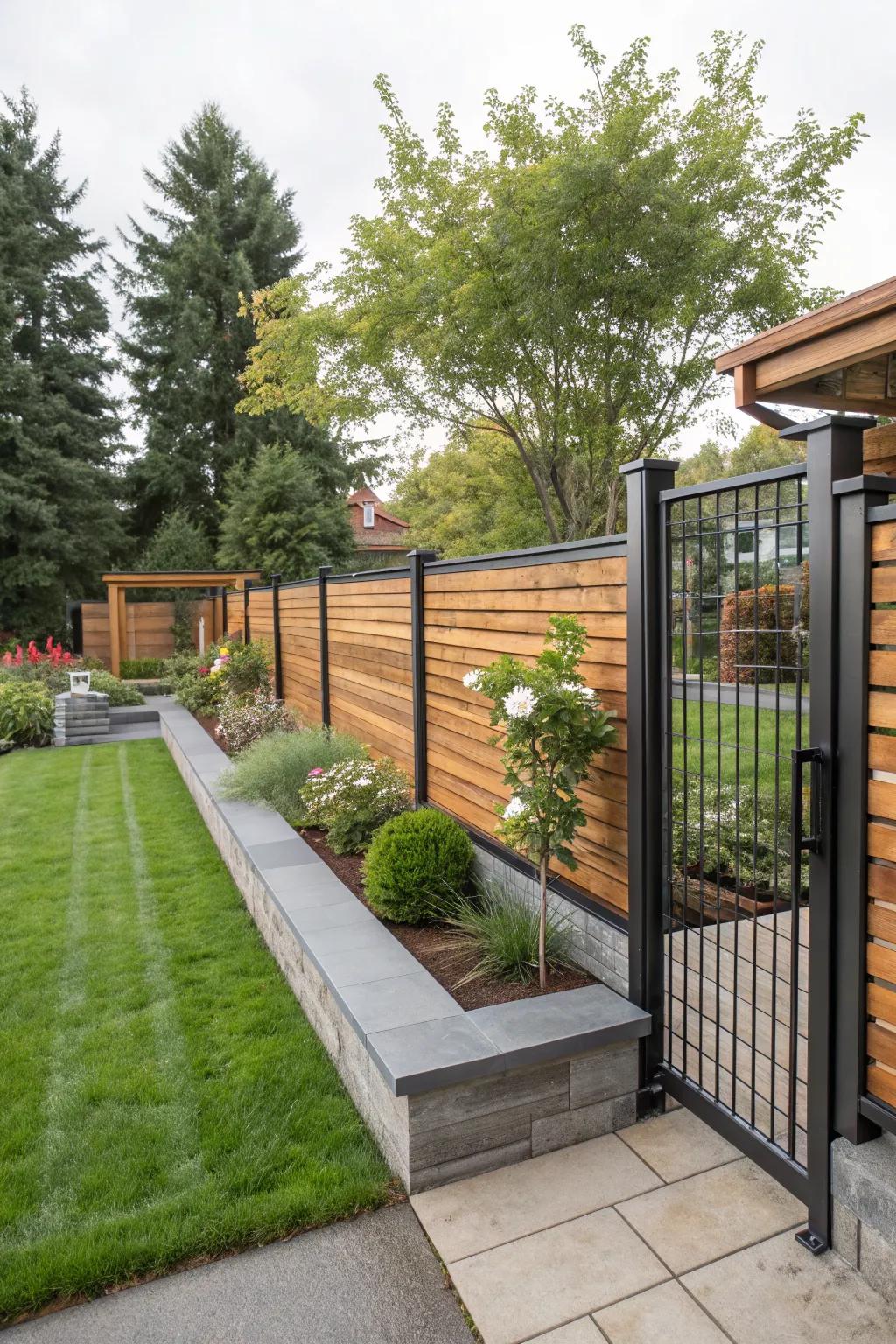 Modern eclectic with mixed materials.