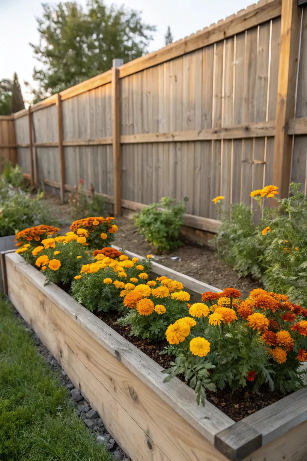 Marigolds bring sunshine to your garden beds.