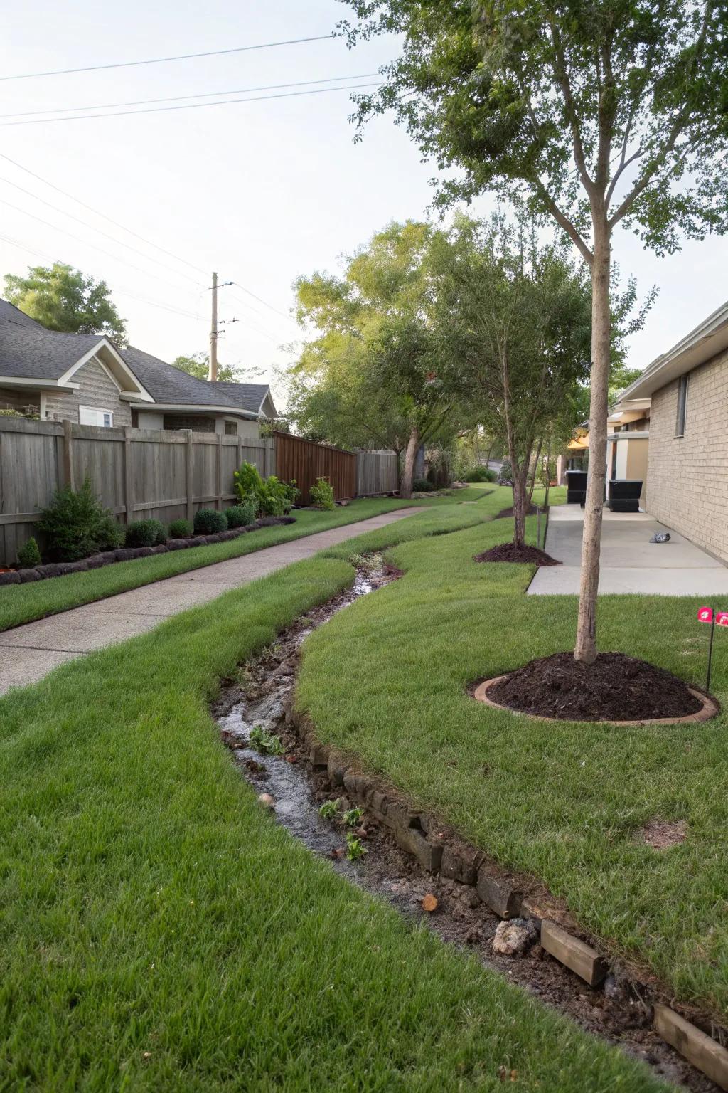 Customizing the slope ensures optimal drainage in your yard.