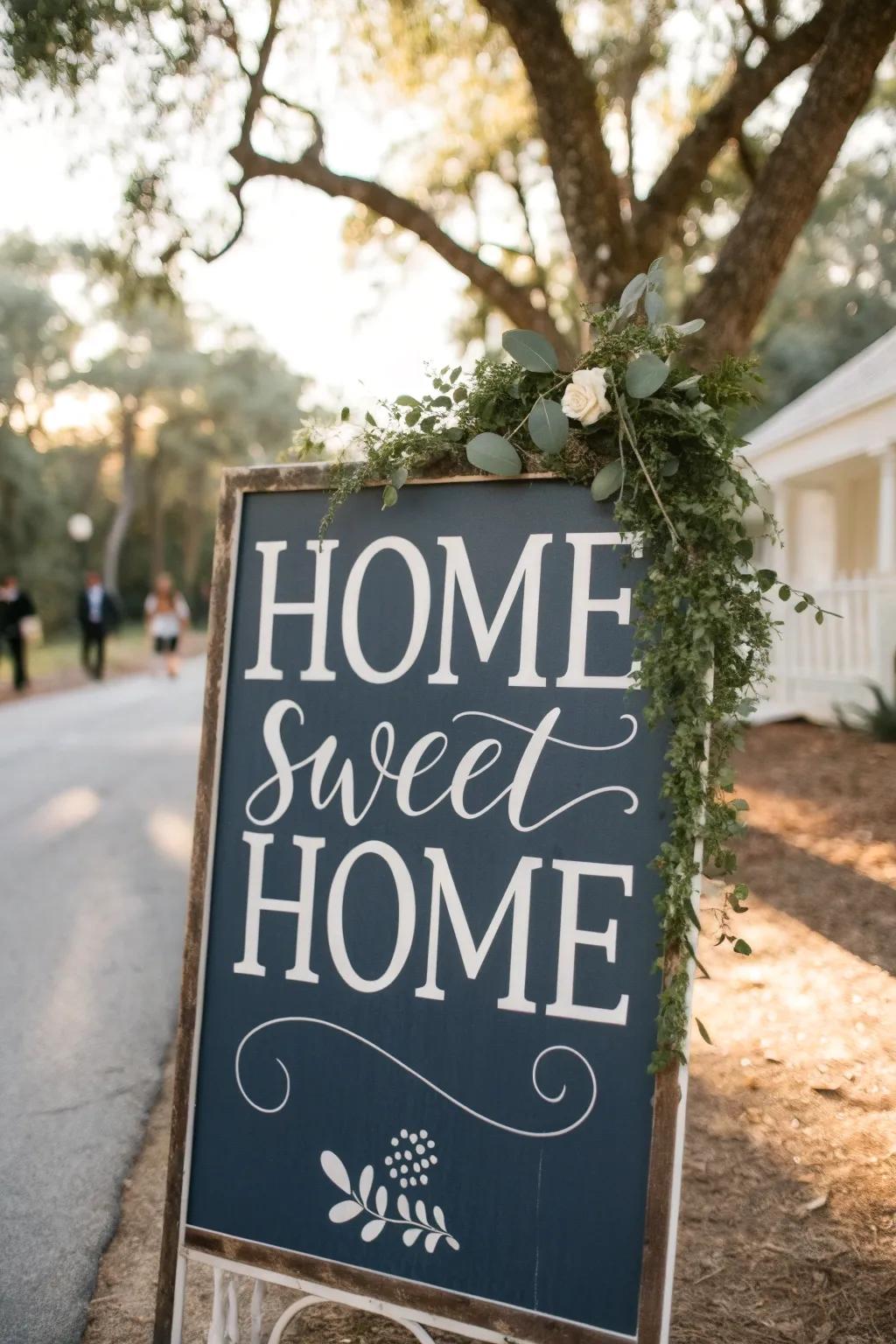 Mixed format messages bring a personal touch to your entryway.