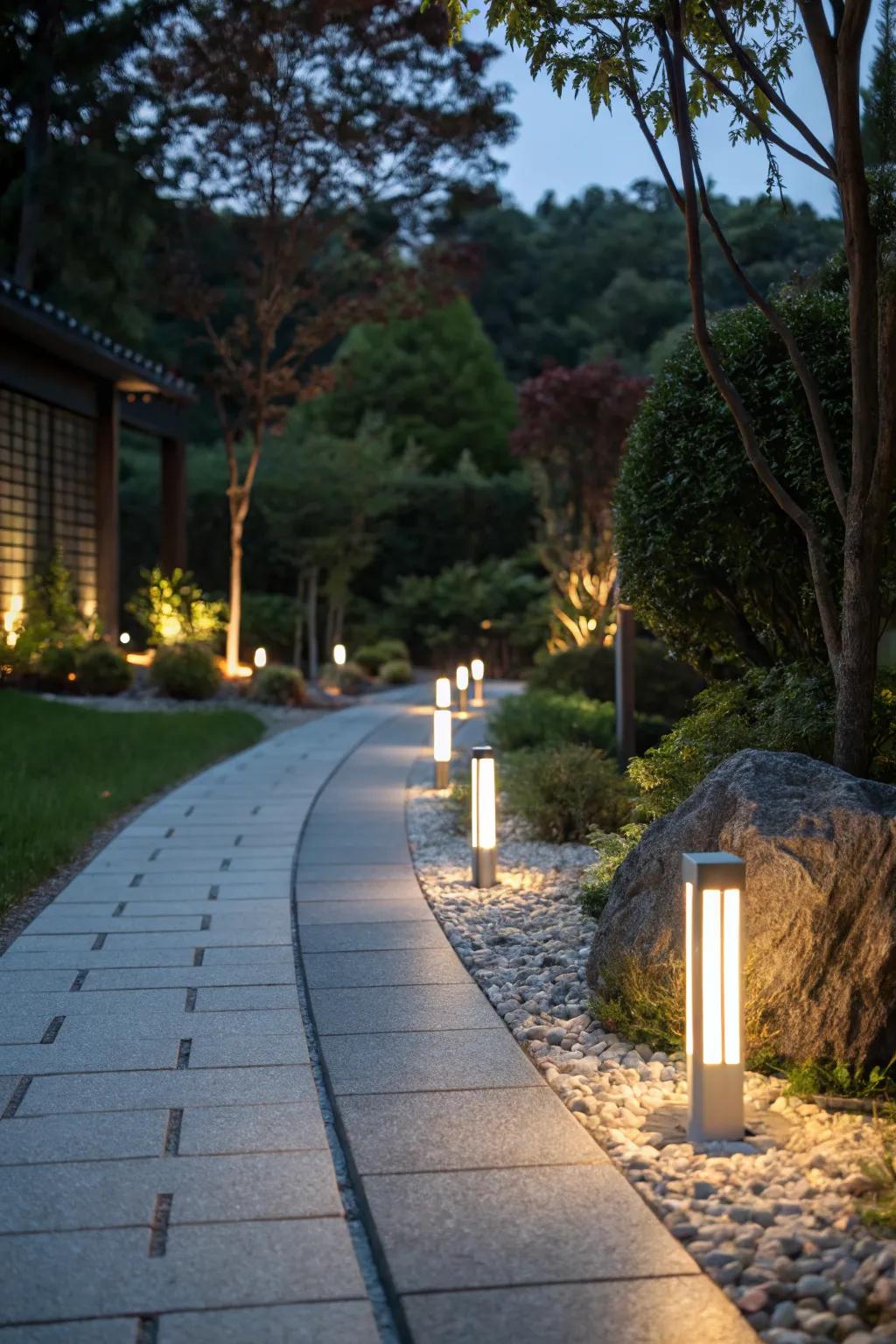 Light up your path with stylish LED lighting.