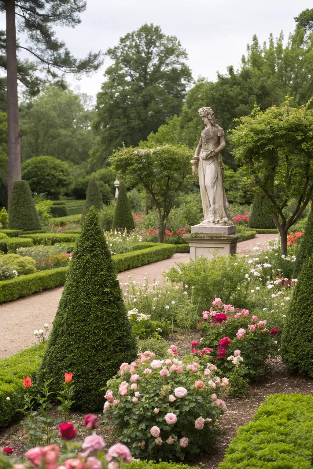 Enhance your landscape with boxwoods as accent pieces.