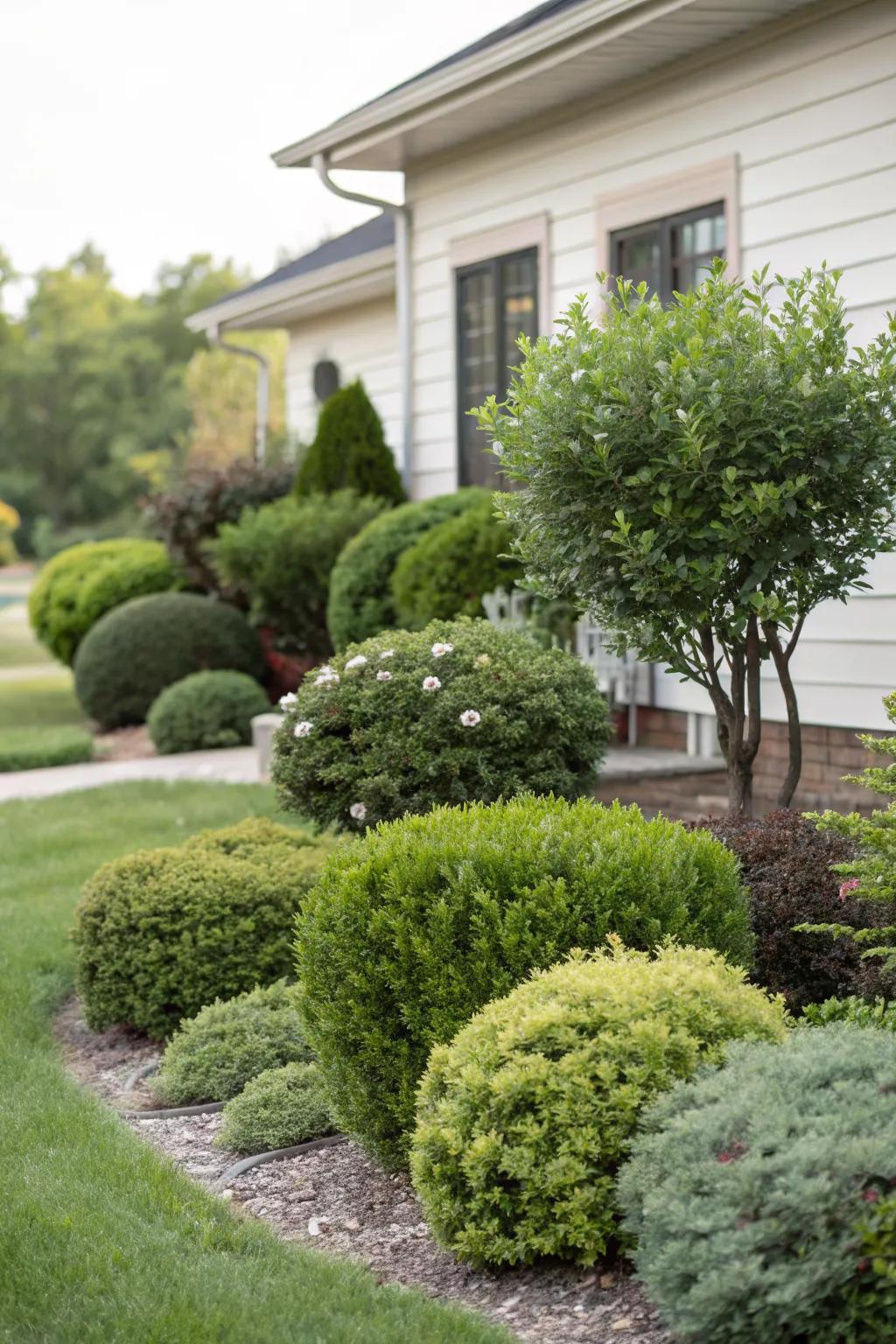 Embrace a natural look with varying bush heights.