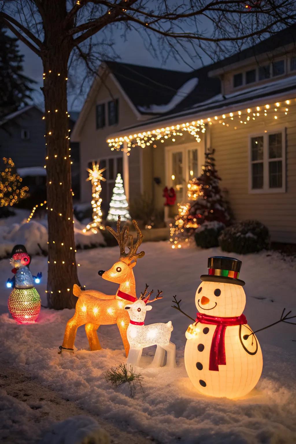 Bring your lawn to life with charming lighted figurines.