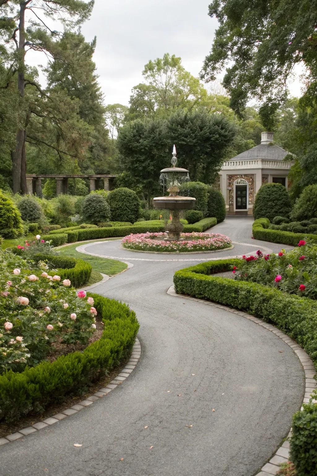 Circular driveways offer a classic and grand entrance to any home.