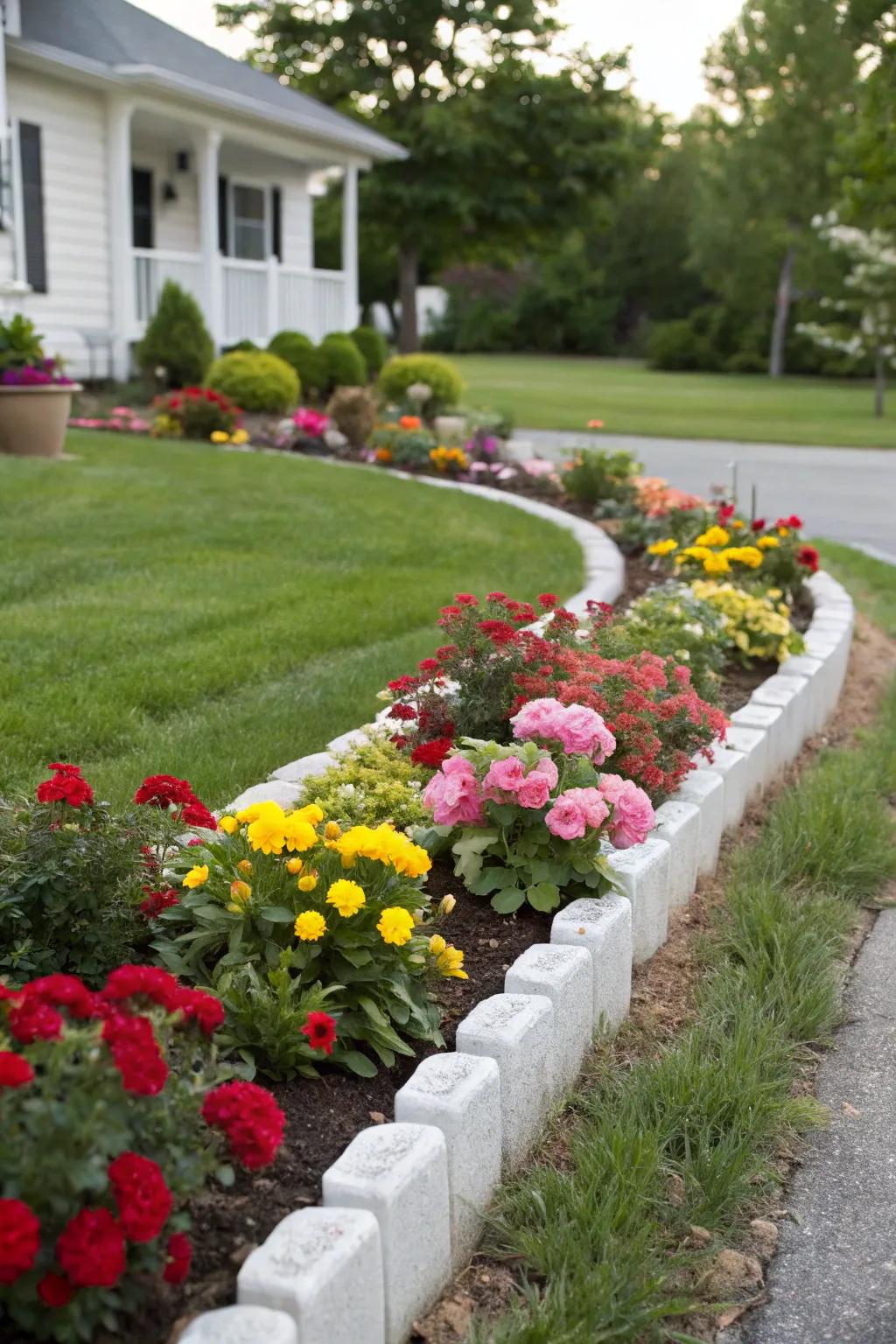 Plastic edging offers flexibility and affordability for your garden projects.