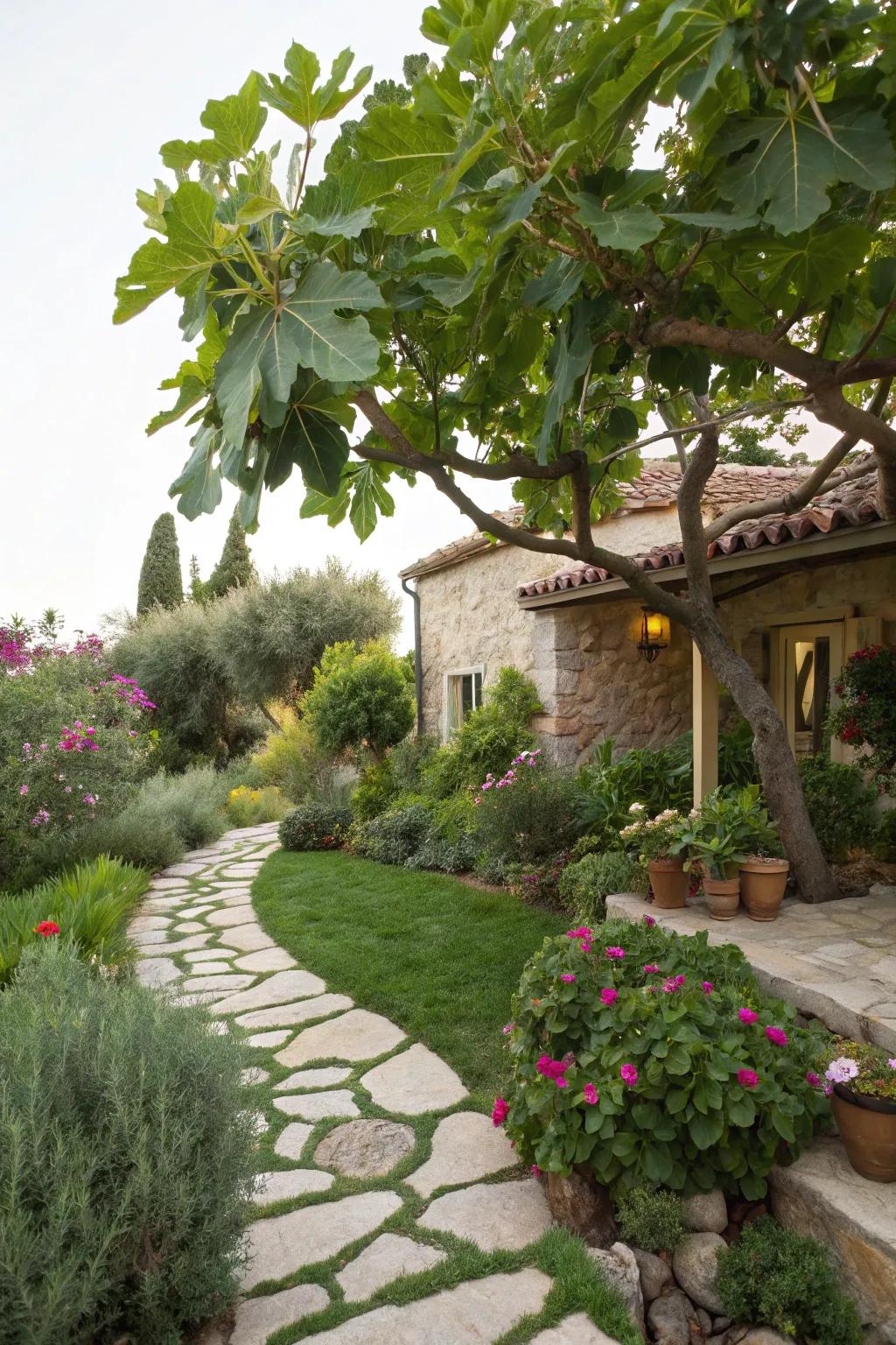 Fig trees add lush texture and delicious fruits to any garden.