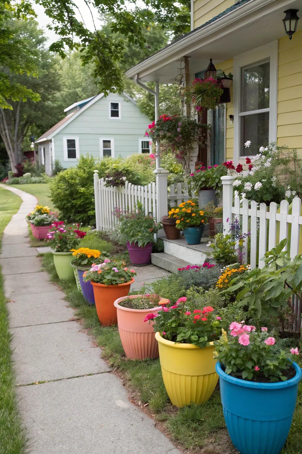 Brighten your yard with decorative planters and pots.