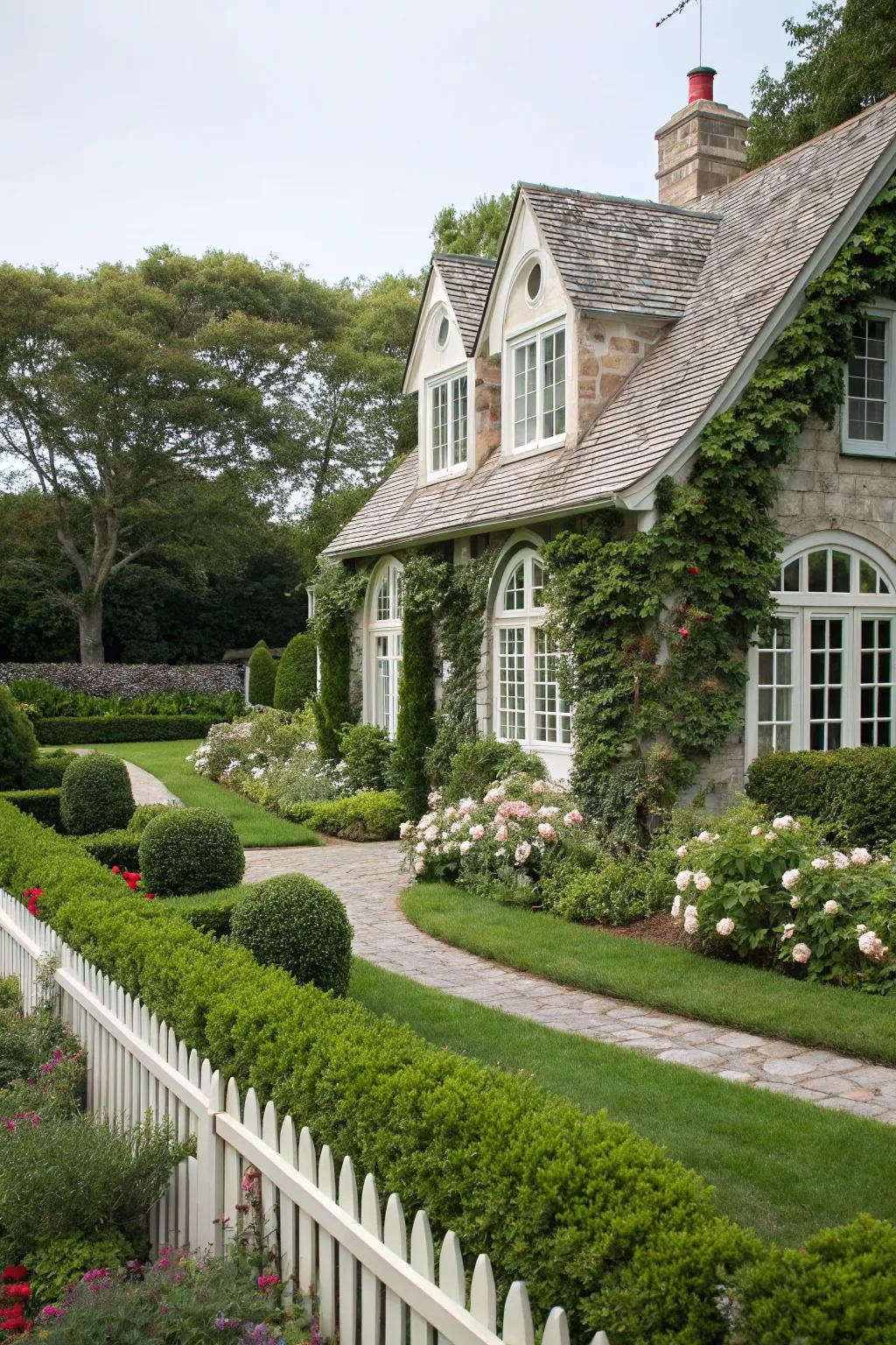 Arched windows introduce elegance and charm to gables.