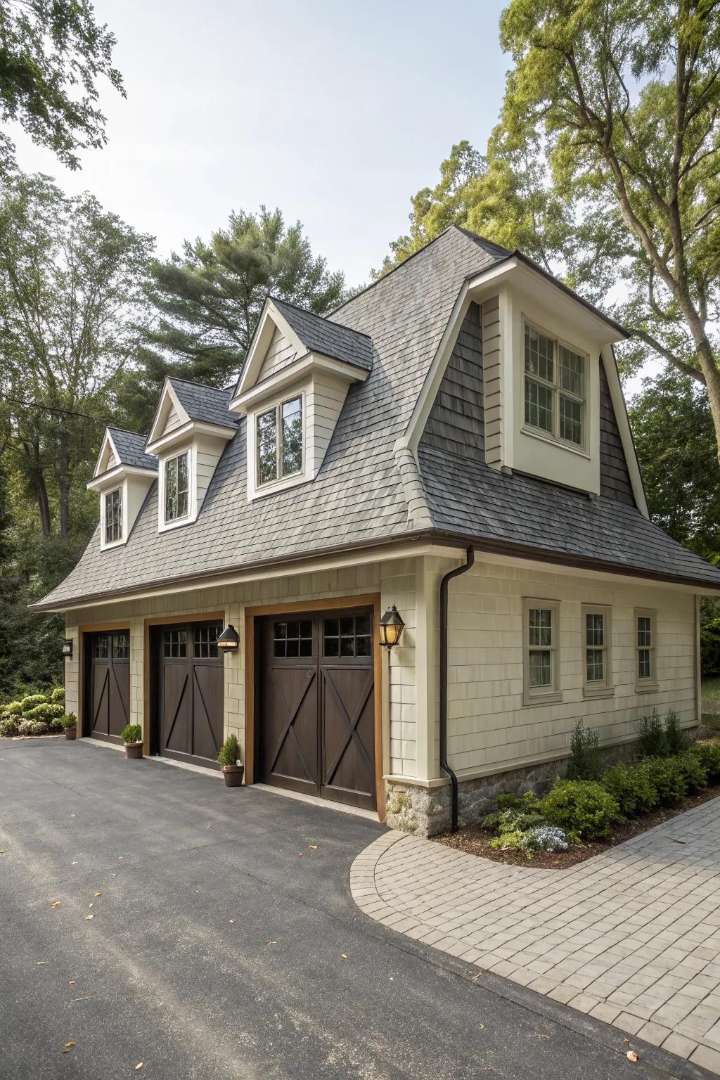 Elegance and space with a mansard roof.
